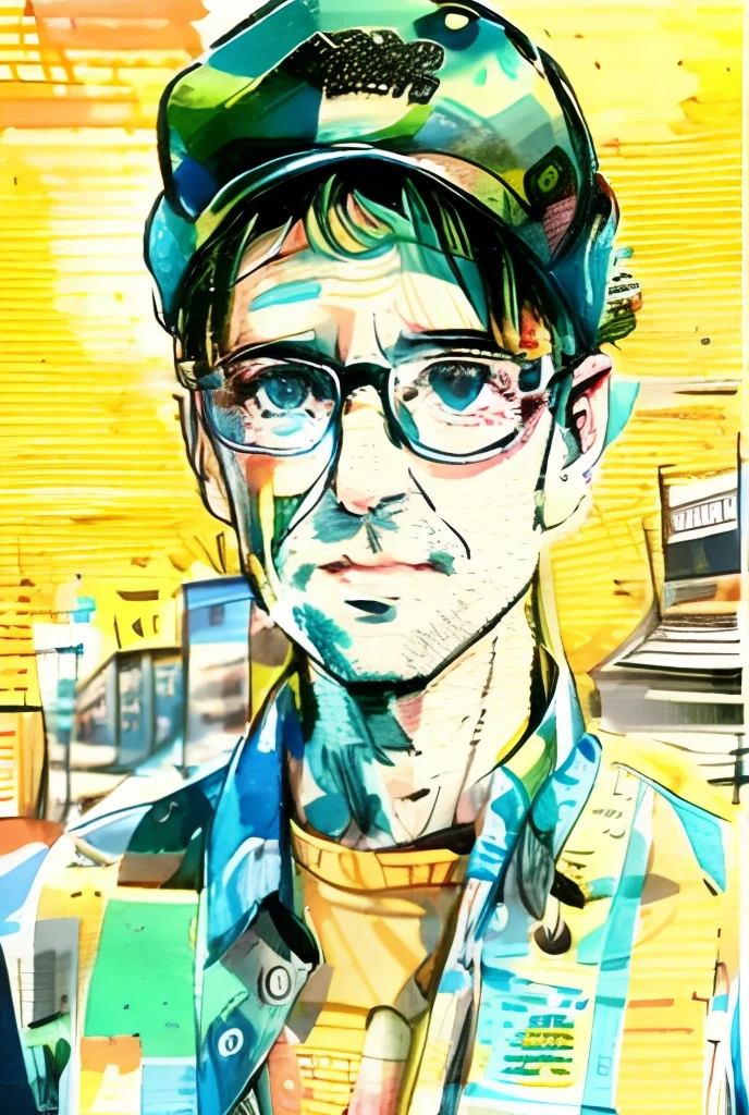there is a man wearing a hat and glasses and a shirt, realistic portrait photo, high quality portrait, photorealistic portrait, photo realistic portrait, photo-realistic face, nerdy man character portrait, inspired by Dietmar Damerau, detailed portrait, photorealistic digital painting, man with glasses, hyperrealistic portrait, realistic portrait, portrait shot, closeup portrait shot