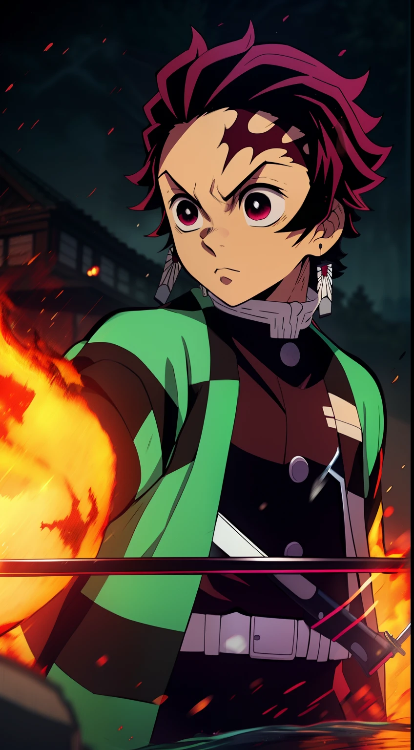 Anime character with a sword on the background of fire and water, mist, Paper Earrings, Cute guy in Demon Slayer art, Demon Slayer Art Style, demon slayer rui fanart, badass anime 8 k, Demon Slayer, Anime Key Art, 4 k manga wallpapers, kimetsu no yaiba, anime wallaper, Ultra Transparent, Ultra Detailed, very extremely beautiful, anime epic artwork, Anime Art Wallpapers 8K, Local Art