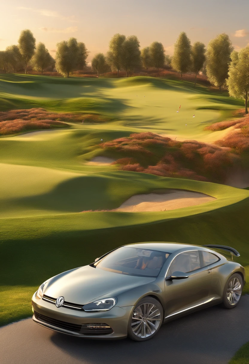 THE LETTER BREEZE,Three-dimensional words,hd render,foliage,golf,The Car,Luxury bags,kawa。