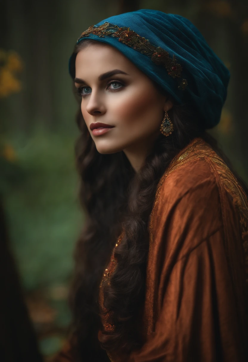 weiblich, hexe, portrait