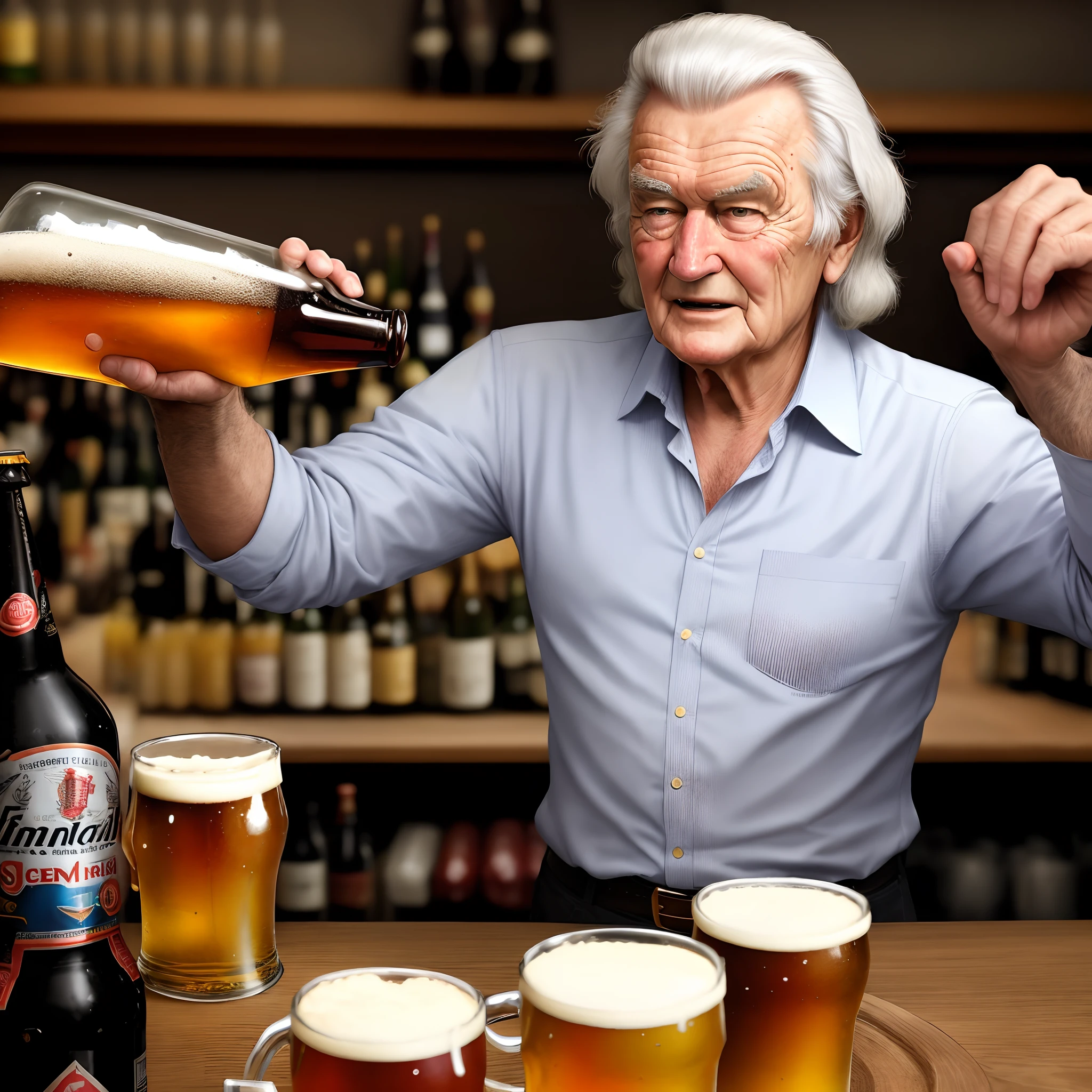 Bob Hawke chugging beer