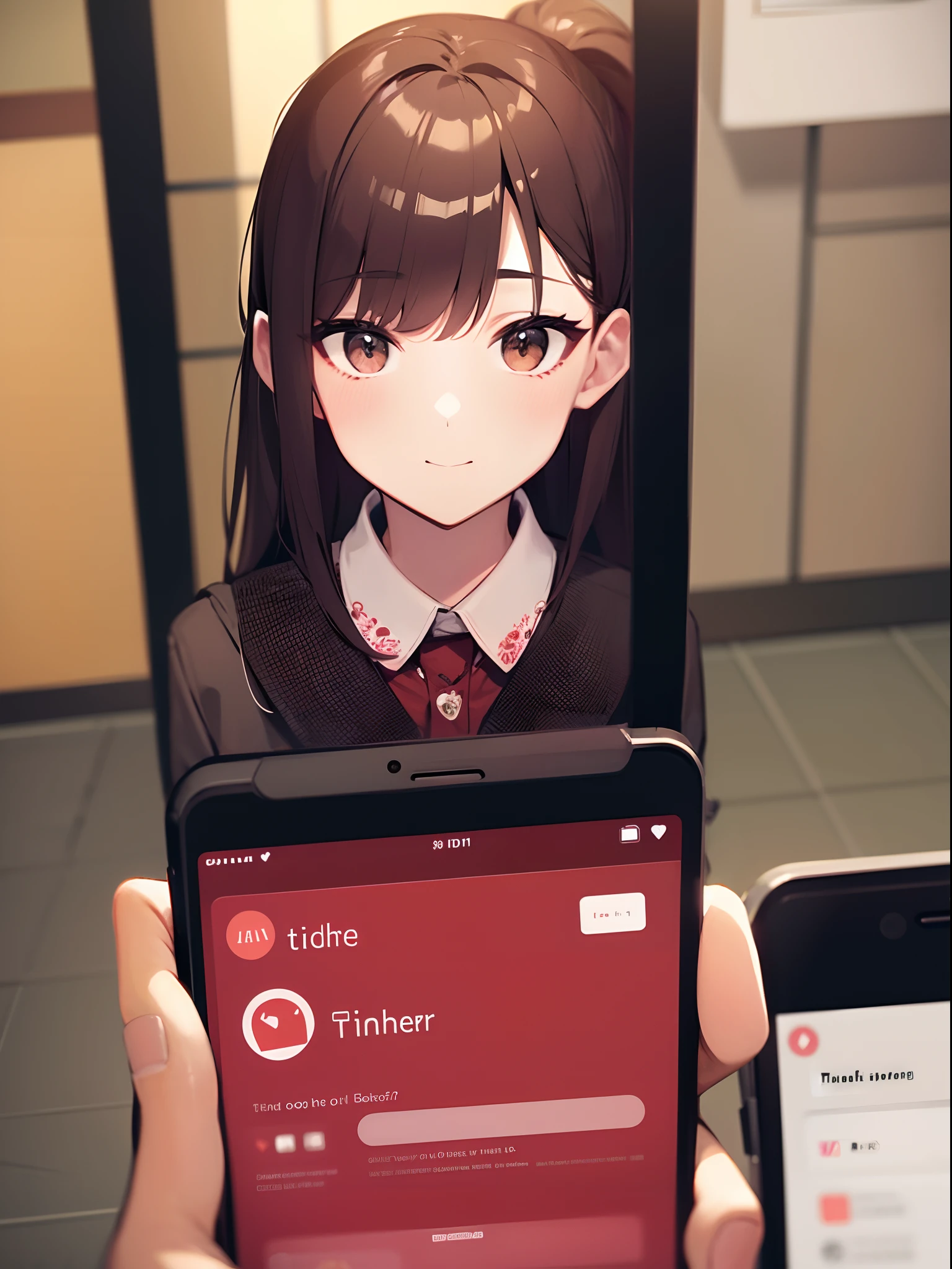 score_9, score_8_up, score_7_up, masterpiece, highres, concept art, rating_explicit,, detailed eyes, voluptuous, nipples, expressive,(((girl office background))),bedroom,chair,office chair,sitting,nervous smile,sitting on chair,, spread legs,(((legsless, armsless:1.5))),(male pov),(pov front her),(pov near),sport shorts,shirt,ponytail,(pov smartphone in hand),pov holding a phone,(((girl in cellphone)))