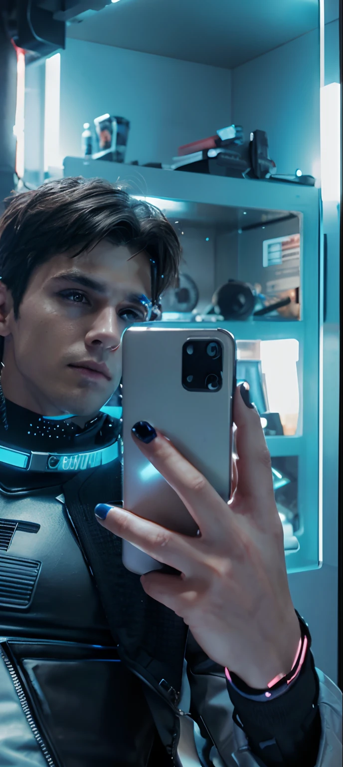 Change background cyberpunk handsome boy, realistic face 8k ultra realistic