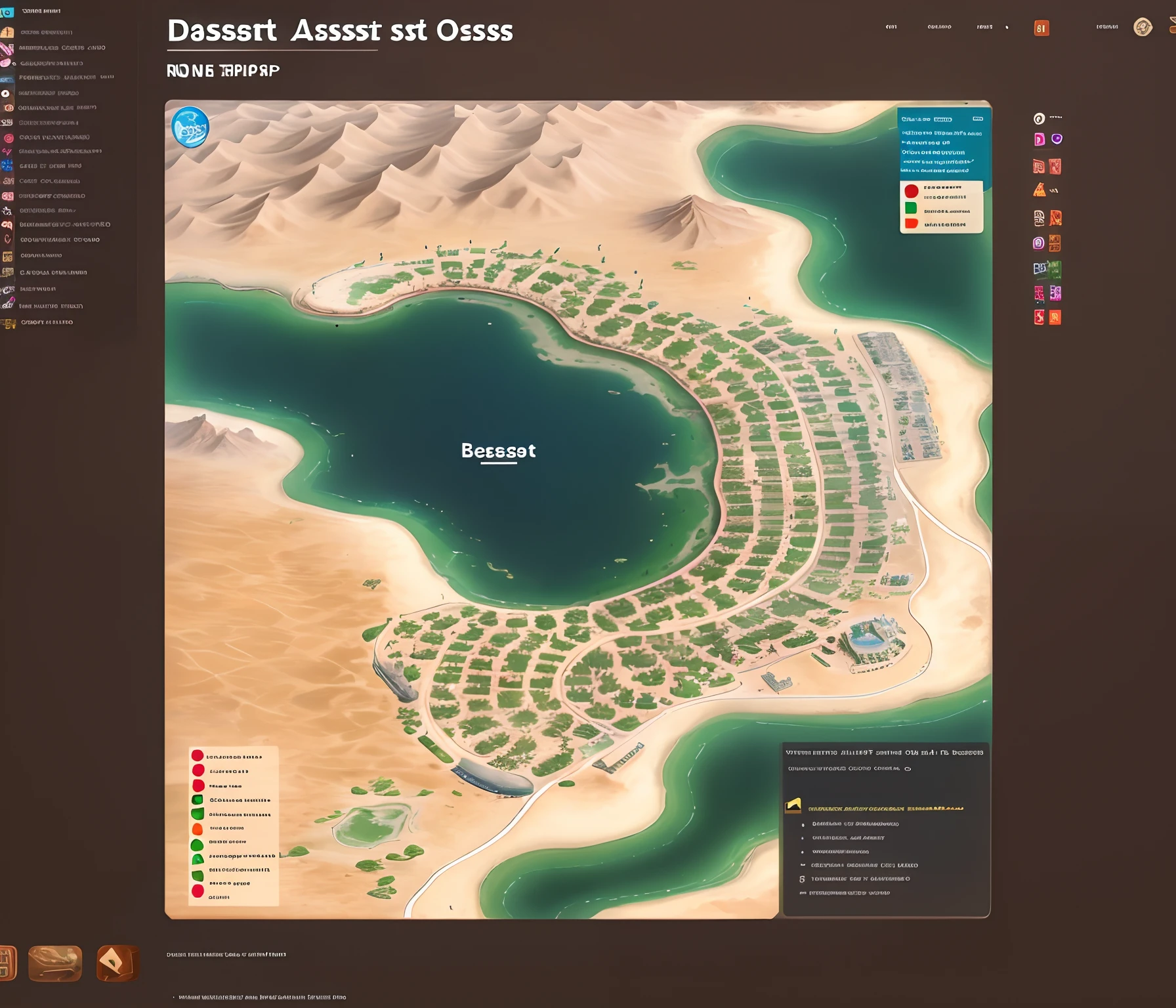 Desert city big oasis map