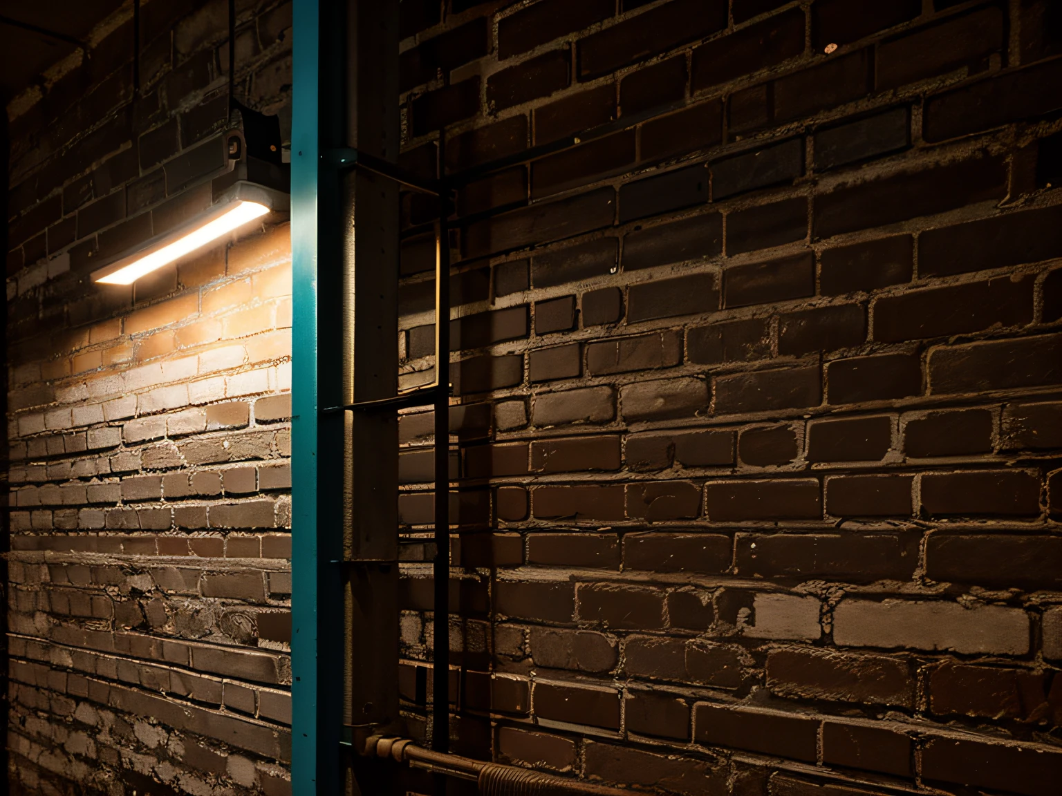 Neon Light on Retro Light Colored Brick Walls That Are Not Background And Texture Uniform Lighting Effect