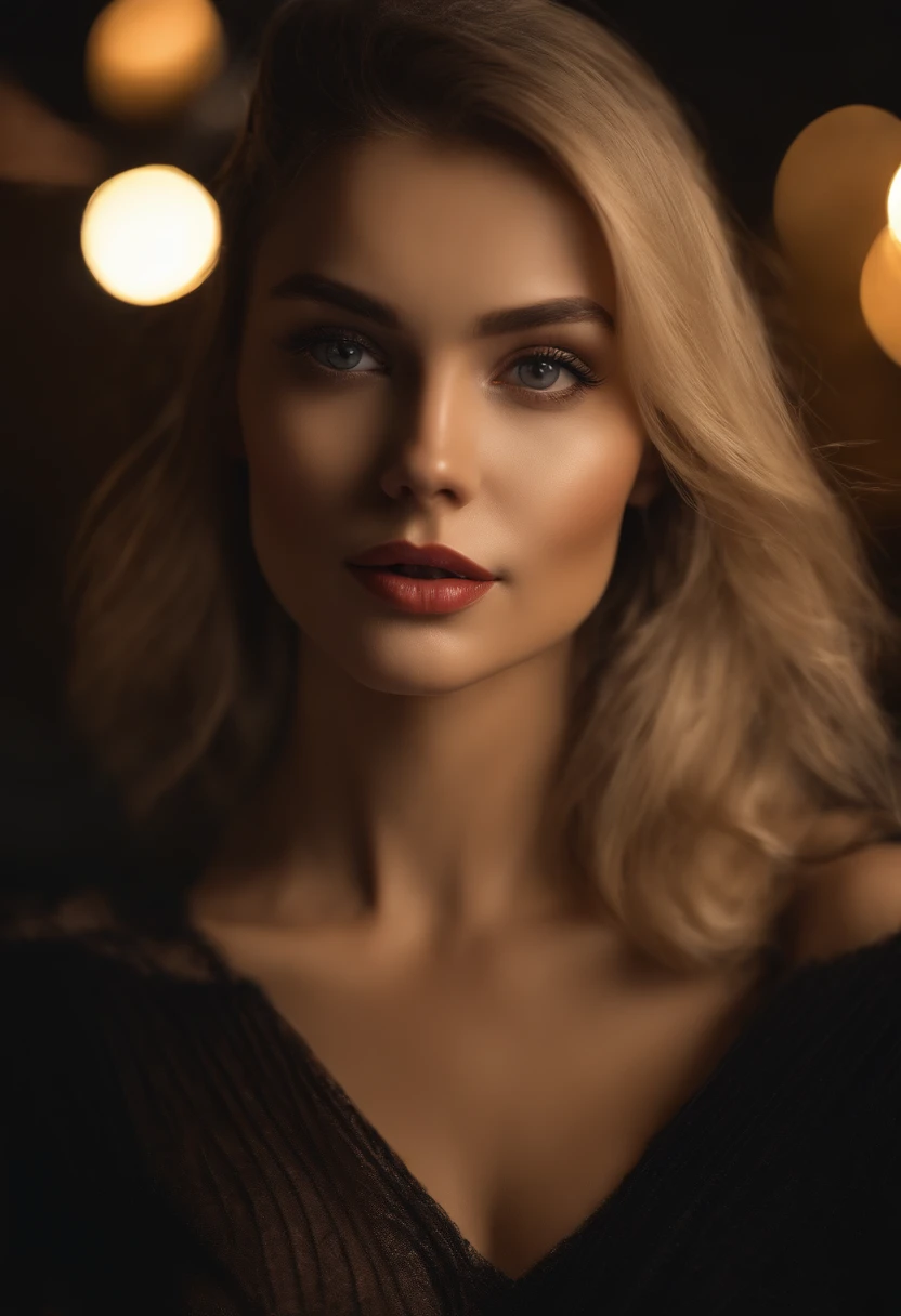 8k, masterpiece, RAW photo, en iyi kalite, fotorealistik, highly detailed CG unity 8k wallpaper, depth of field, Cinematic light, lens flaresi, ray tracing, (an extremely beautiful face, beautiful lips, Beautiful eyes), Face with intricate detail, (ultra-detailed skin), 1 girl, Dark, in deep shadows, beautiful ukranian girl, Ukranian model, 1 erkek, (a very fit and muscular body:1.3), (looking at the audience), (A GREAT TENACIOUS LOOK:1.3), (kolsuz), (Fashion City by Night, dark night, neon tabelalar, Blurred background), moda sokak gece, (arkada insan olmadan:1.3), beautiful earrings, bilezikler, kolye, pantyhose, clear eyes, Walking, (solgun ten), (big eyes), face forward, (upper body shot), (ipek renkli bir elbise:1.3), (blonde hair), (dar ve dantelli bir elbise), (saydam), (looking at the audience:1.3) open chest, very thin, medium-sized breasts, Don't turn your back, (Rear shot), saydam, Buttocks of medium size,.