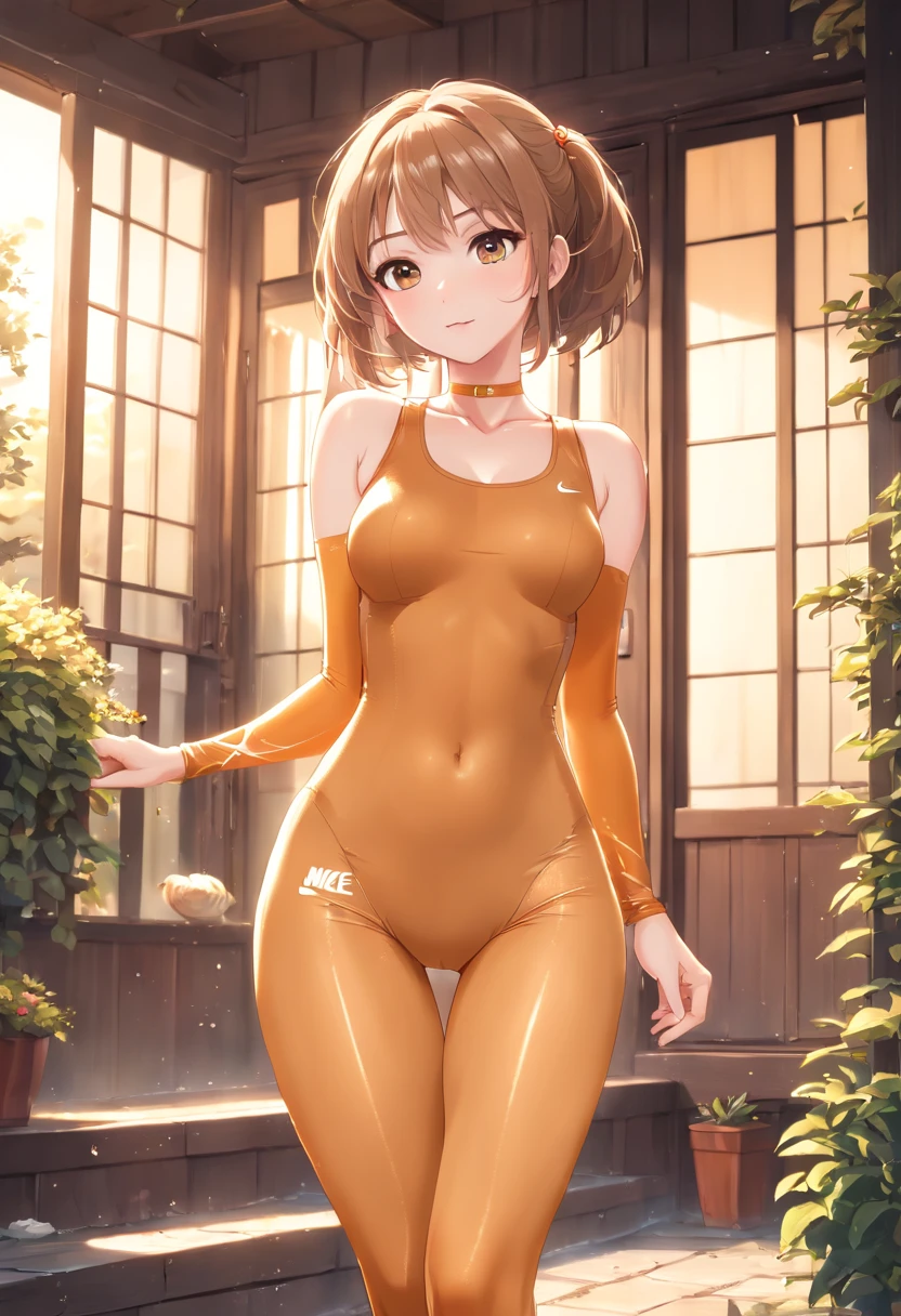 18year old, (tmasterpiece: 1.4), (8K, Realiy, Photo Raw, top-quality: 1.4), japanse, (1 rapariga), kawaii faces, (real face: 1.4),beatiful detailed eyes, (authentic skin: 1.3), Beautiful skins, good-looking, 超A high resolution, Ultra Photo Realism, K HD |, the golden ratio, (详细的脸: 1.4) With short black hair,(Nike Fit Athletic Wear:1.5), Dynamic Pose, (ABS Development:1.5), (fıt body:1.5), (small tits:1.5), (flat breast:1.5), (Natural light outside the house:1.5), (focus on hips:1.5), (erectile nipple:1.5), (Spandex Pantyhose:1.5), (Skin color is visible through pantyhose:1.5), (Turn around and show your ass:1.5), (Japan athletes:1.5), (See-through tights:1.5), (2 Girls:1.5), (Emphasize ass:1.5), (Flare), (wet wear:1.5), (Thin body), (dark tan:1.5), Thorn dress between lega,showing