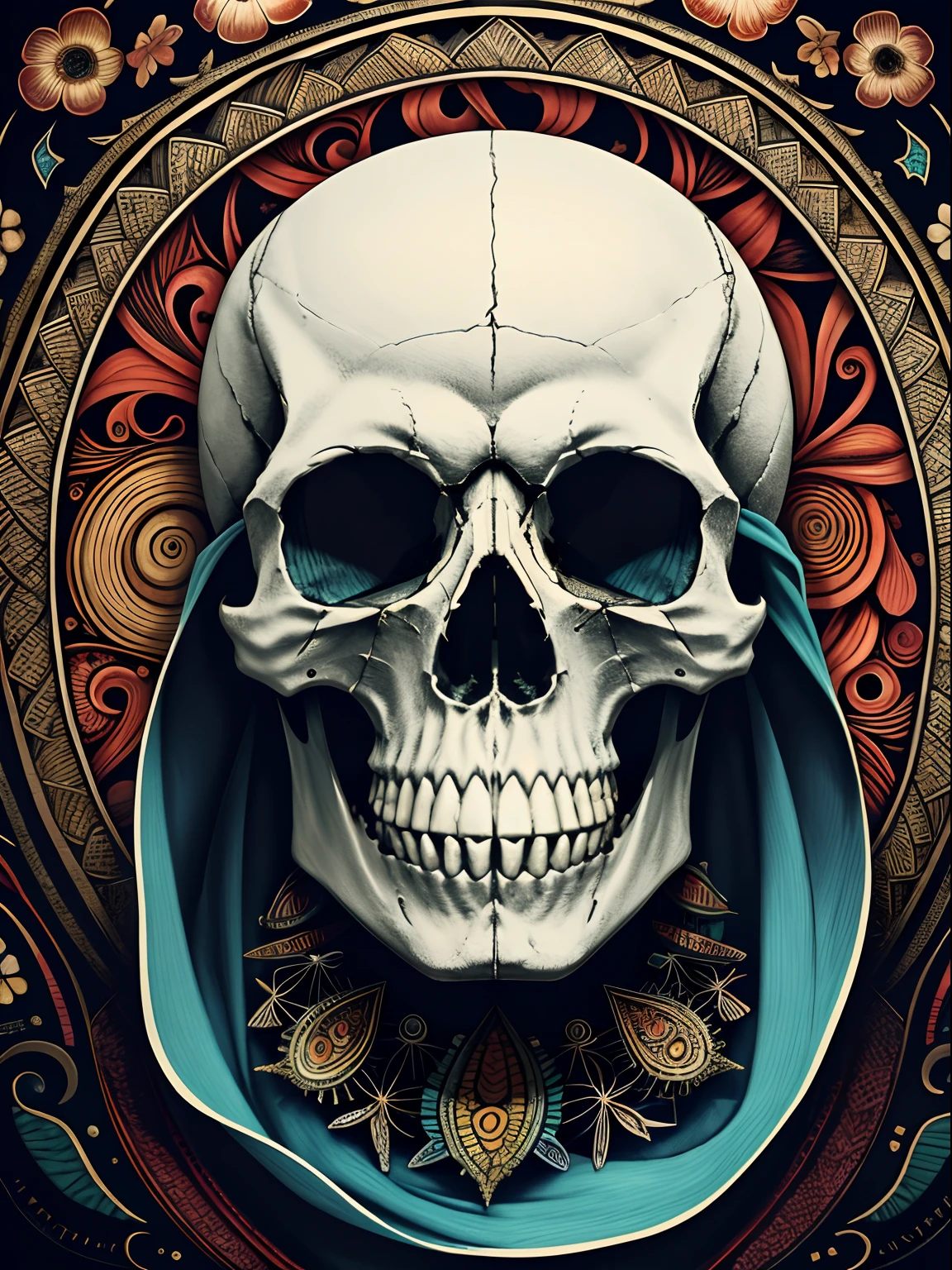 (1 Realistic skull image:1.8),The is very detailed,(s fractal art:1.2),Extremely colorful,Most detailed,(zentangle:1.2),(abstract backgrounds:1.5),(many color:1.4),tmasterpiece,best qualtiy,high qulity,A high resolution,16k,primitive,超A high resolution,Hyper-detailing,finely detailled,