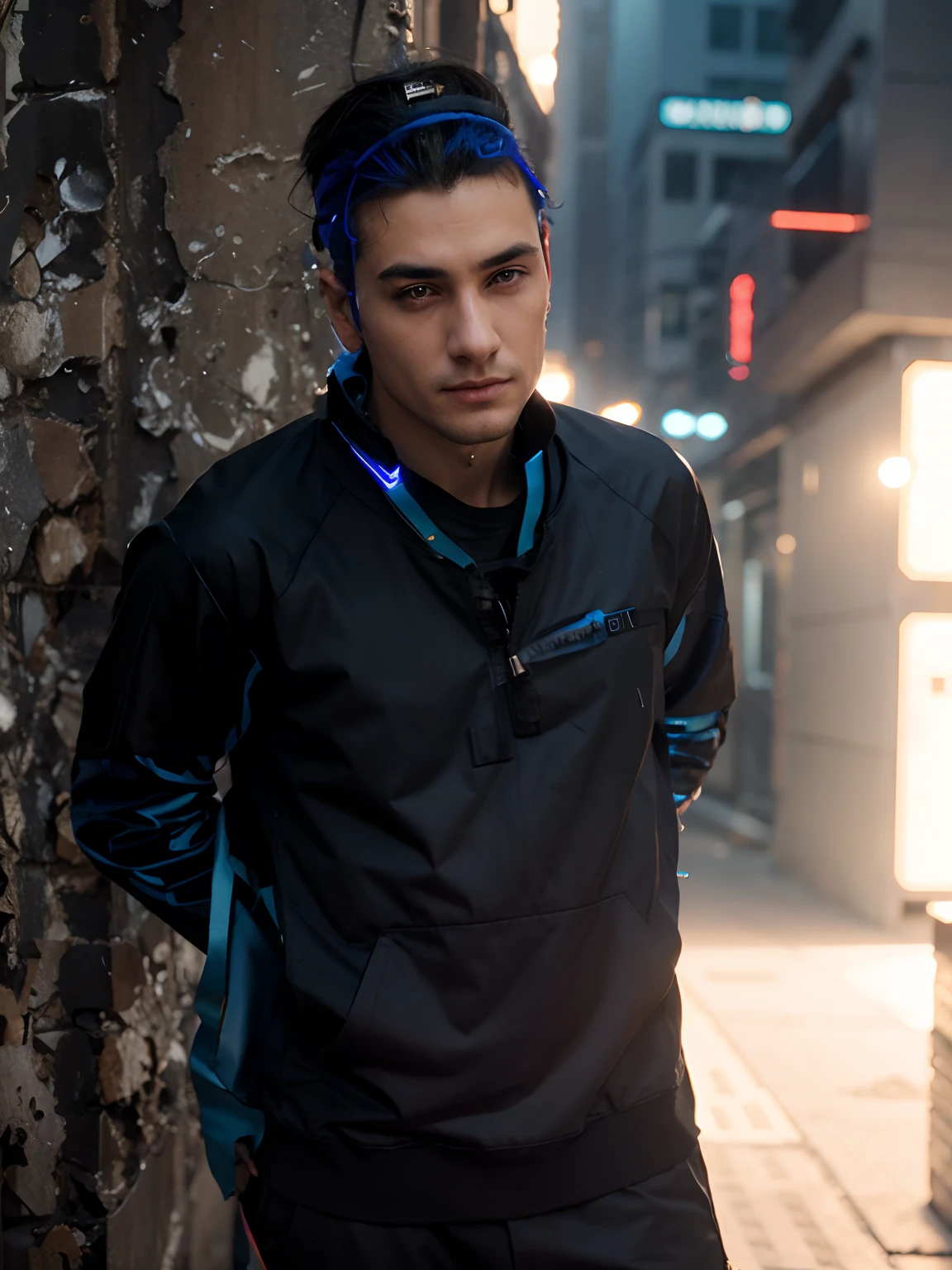 Change background cyberpunk handsome boy realistic face 8k ultra light