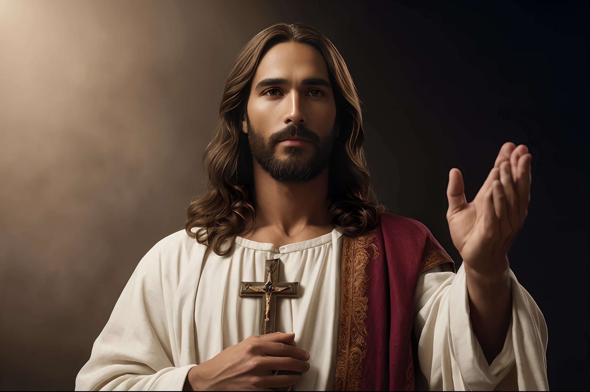 Homem de cabelos compridos e uma cruz no peito, Jesus Cristo, Retrato de Jesus Cristo, Vestido como Jesus Cristo, Jesus, Jesus Cristo Fumando um Blunt, jesus of nazareth, Jesus Gigachad, rosto de Jesus, Jovem Deus Todo-Poderoso, O Senhor e Salvador, Jesus Negro, Jesus na Cruz, christian saint, Greg Olsen