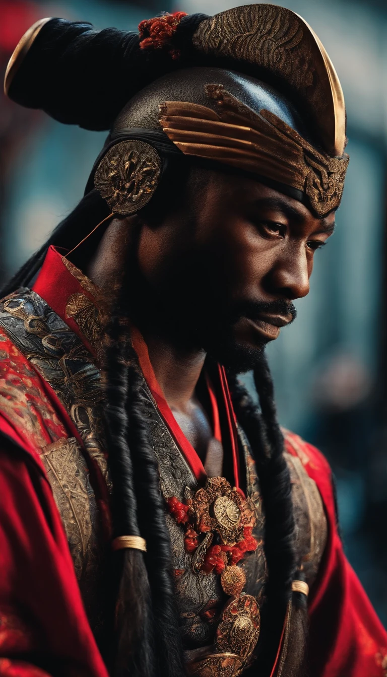 Black Samurai in Street Attire