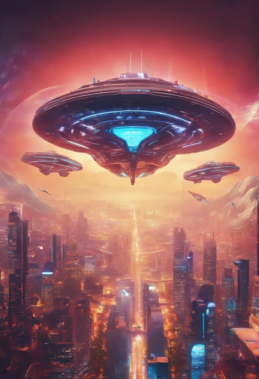 Futuristic city with futuristic train and futuristic buildings at night, Futuristic concept art, in other words、Futuristic city, in fantasy sci - fi city, Beautiful city of the future, futuristic utopian city, Concept Art 8K Resolution, Concept Art 8K Resolution, City of the Future, futuristic space port, concept art 8 k, Science Fiction Hollywood Concept Art