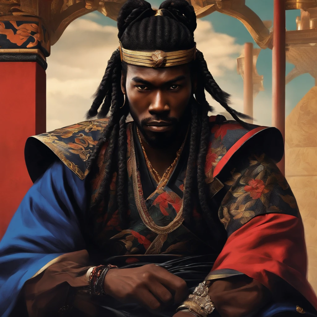 Black Samurai in Street Attire