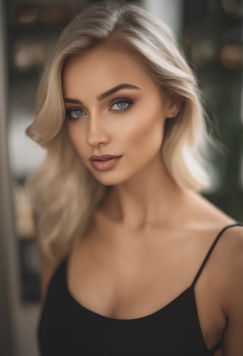 Woman with matching tank top and panties, Sexy girl with blue eyes, portrait sophie mudd, portrait corinna kopf, blonde hair and large eyes, Selfie einer jungen Frau, Augen im Schlafzimmer, Violet Myers, ohne Make-up, Natural makeup, Blick direkt in die Kamera, Gesicht mit Artgram, dezentes Make-up, Stunning full body shot, im Schlafzimmer, Spaltung Fuck and man in vagina