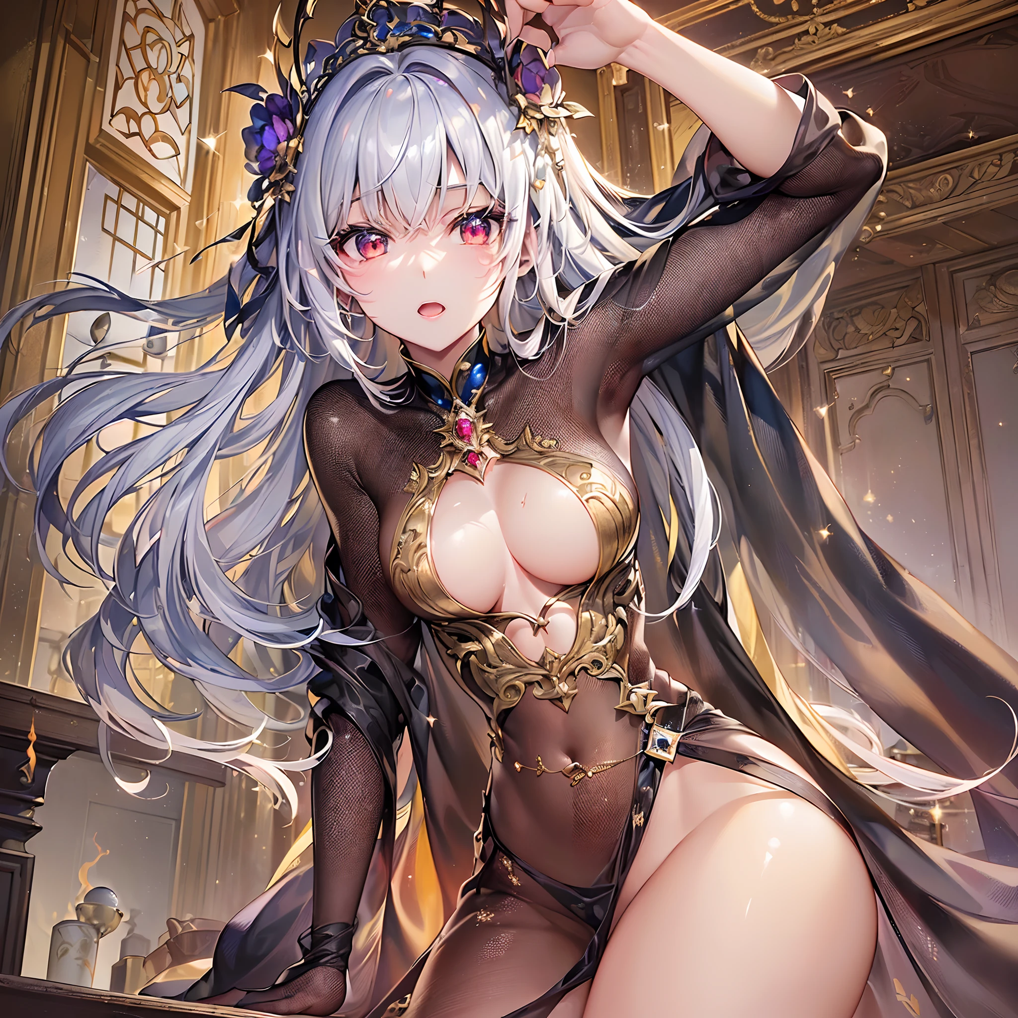 ((Finest quality)),(超A high resolution),(ultra-detailliert),(Meticulous portrayal),((Best CG)),(Finest works of art),Ultra-Precision Art,The art of astounding depiction, ((glowing flame:1.3),(Sparkling ice:1.3)) ,(1人の女性:1.5),A benevolent look
