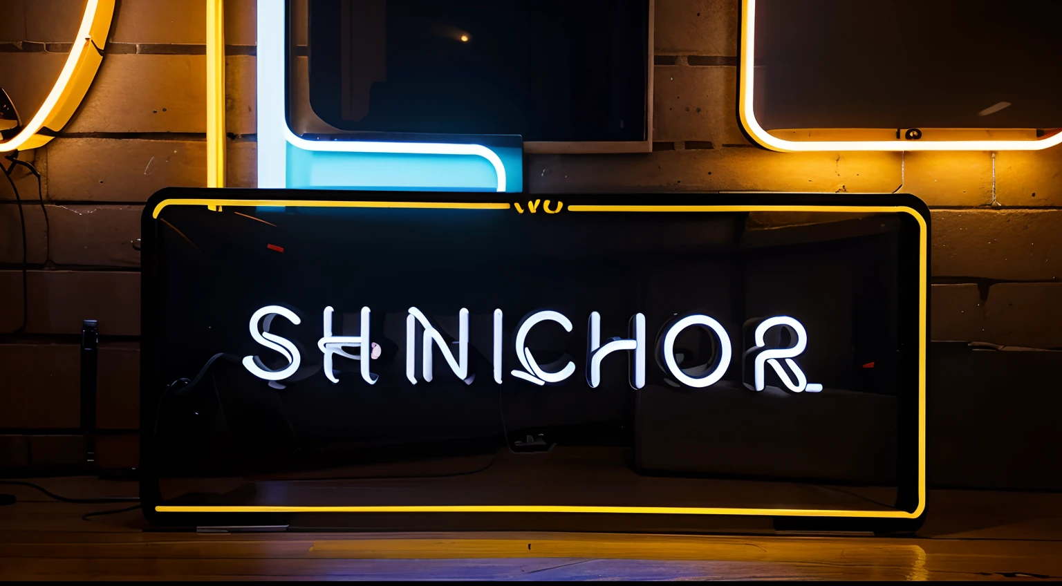 alphabet H lettering sign neon board signboard