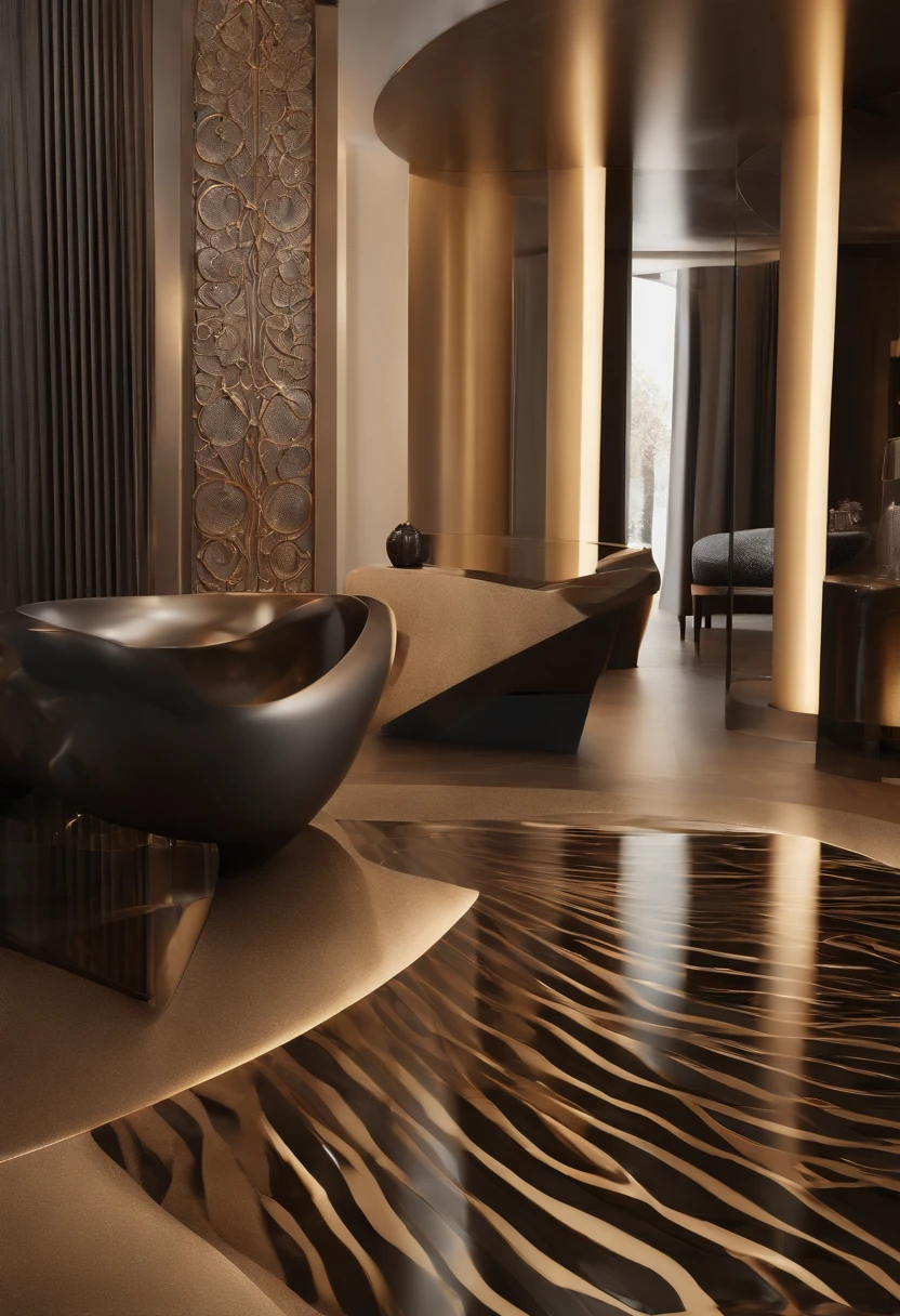 (best quality,4k,8k,highres,masterpiece:1.2),ultra-detailed,(realistic,photorealistic,photo-realistic:1.37),modern ceramic design,illustration,smooth texture,geometric patterns,vibrant colors,detailed brushstrokes,studio lighting,abstract elements,high gloss finish,contemporary art,polished surfaces,shiny glazes,creative shapes,elegant curves,symmetry,innovative composition,reflections,striking contrast,playful motifs,unique sculptures,depth and dimension,extraordinary craftsmanship,futuristic aesthetics,precise contours,polychromatic palette,controlled lighting effects