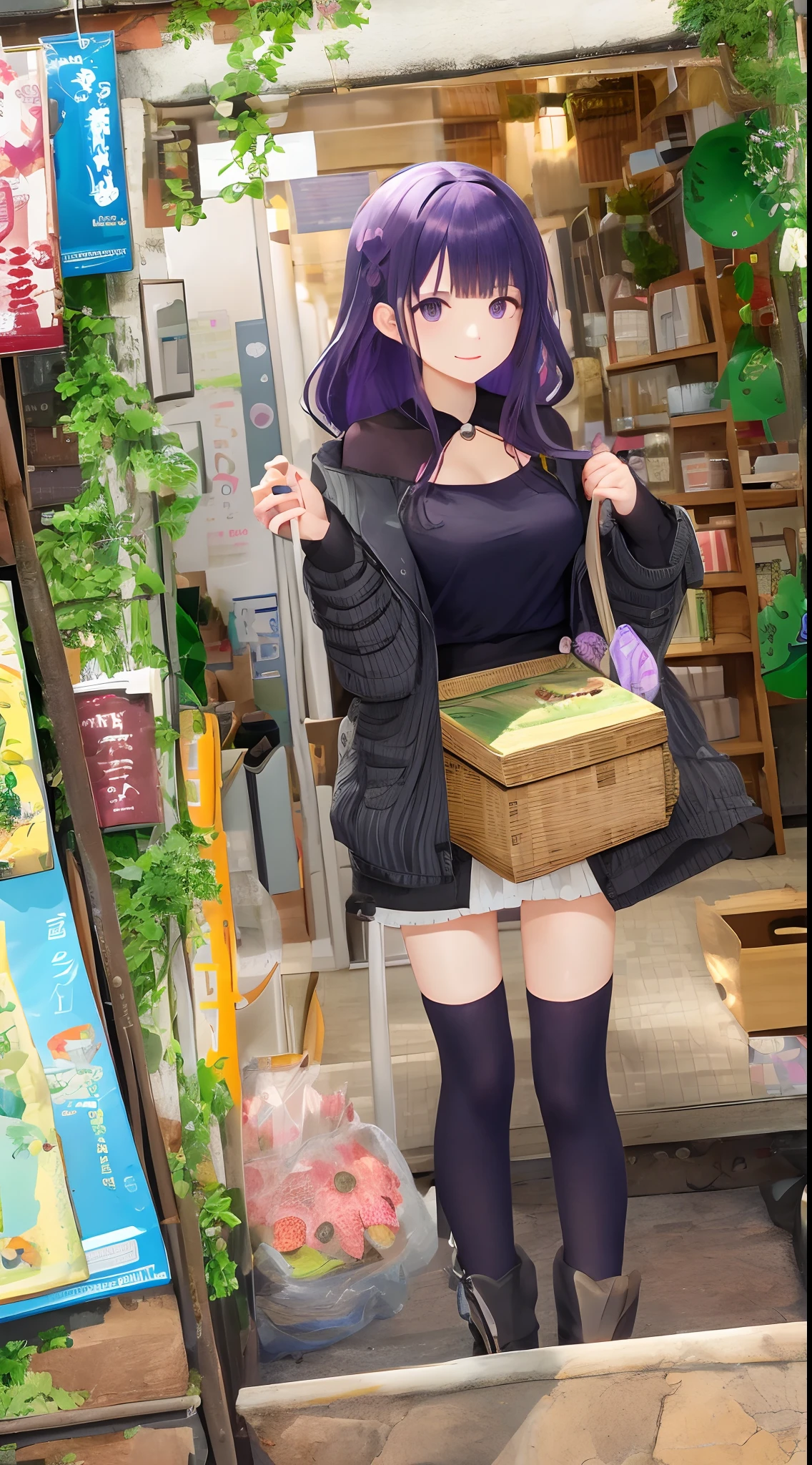 purple color hair、physician、Corrugated hair、Beautuful Women、animesque、onepiece、2-dimensional、