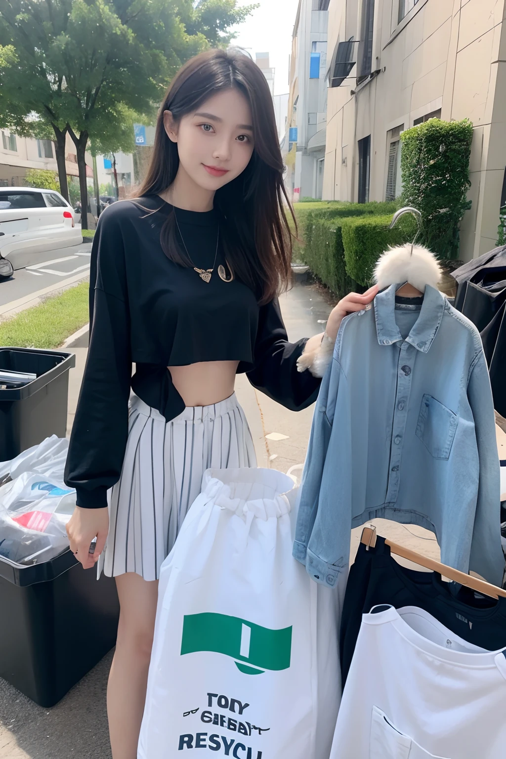 A piece of humor，A kind heart，Join our used clothes recycling drive，Create new stories and fashion together。