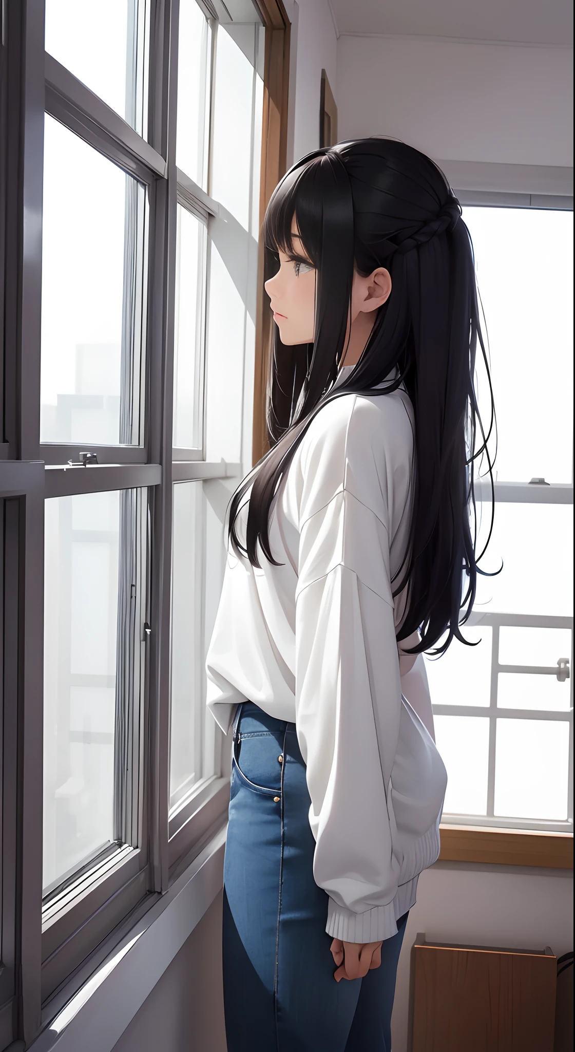 sitting from behind