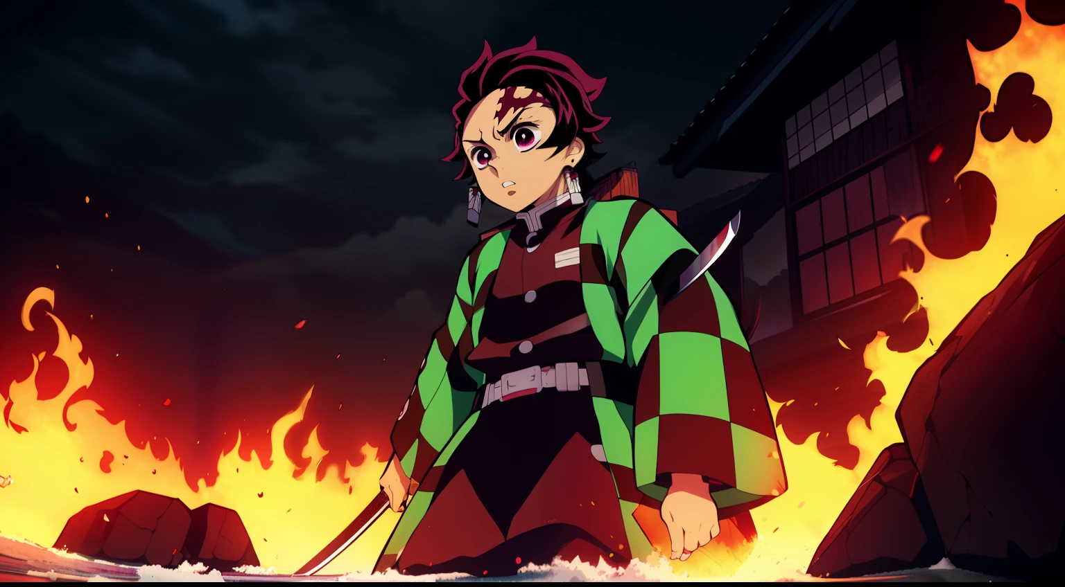 epic composition, very extremely beautiful, Tanjiro Komado (Body Full 1:1), Nezuko Komado (Body Full 1:1), 1guy,a 1girl, Japanese Paper Earrings, Anime character with a sword on the background of fire and water, mist, Cute guy in Demon Slayer art, Demon Slayer Art Style, demon slayer rui fanart, badass anime 8 k, Demon Slayer, Anime Key Art, 4 k manga wallpapers, kimetsu no yaiba, anime wallaper, Ultra Transparent, Ultra Detailed, very extremely beautiful, anime epic artwork, Anime Art Wallpapers 8K, Local Art