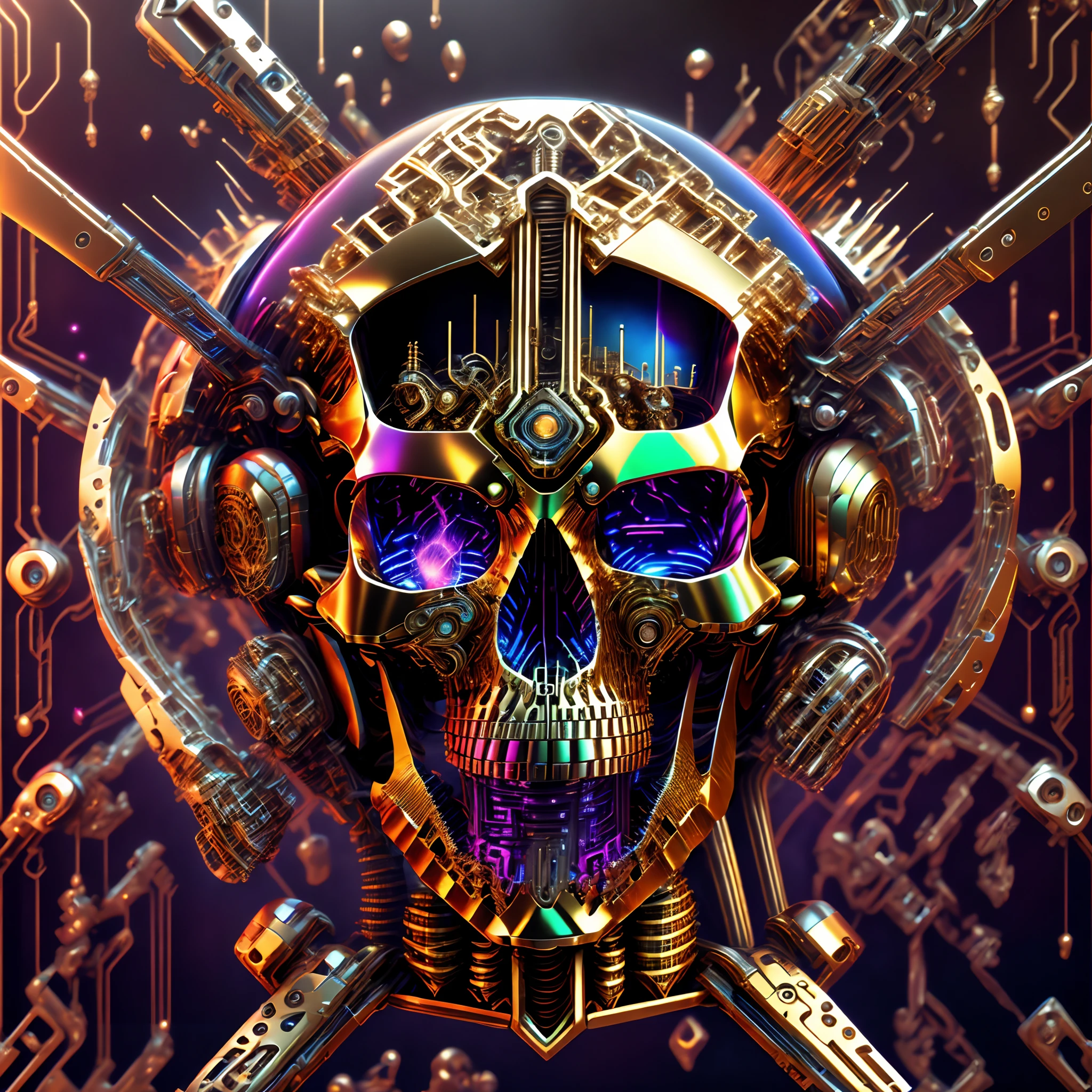 object,(Nothing but a skull),(No Man), (1 complex magic skull crafted by Gundam mechs,Mechanical skull,The entire skull is made of titanium alloy and ruby,The sense of sci-fi is from start to finish,Details with metallic ice texture,Mechanical technology process manufacturing of the future,metallic luster,Icy mechanical line beauty,Cybertron Star Technology makes the skull), Simple sci-fi background,Colorful colorful, luxury goods,Positive image, product-view, solofocus,(tmasterpiece), high qulity,1.4 times real,Best quality