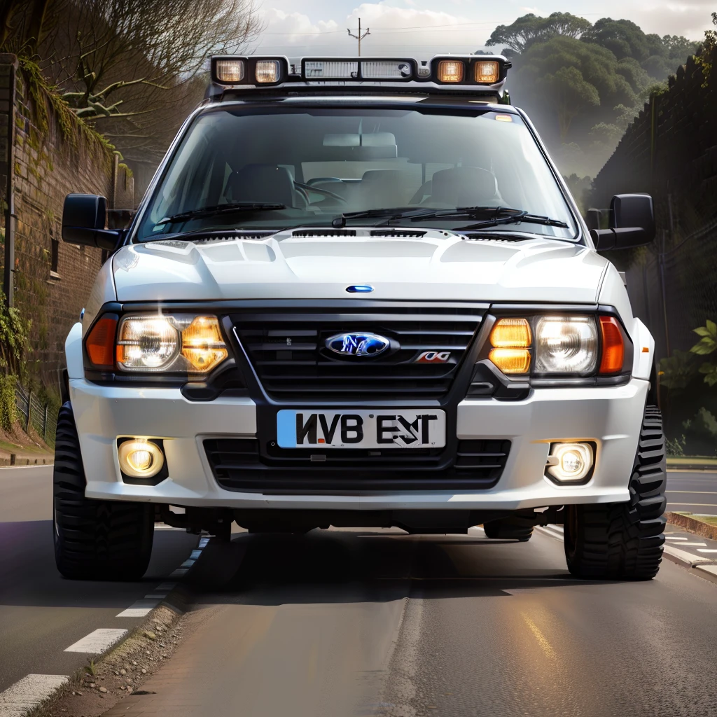 Para Ford foco mk1 tdci 1.8 2002 Realistic Light Grey with Black Angel Tuning Headlights