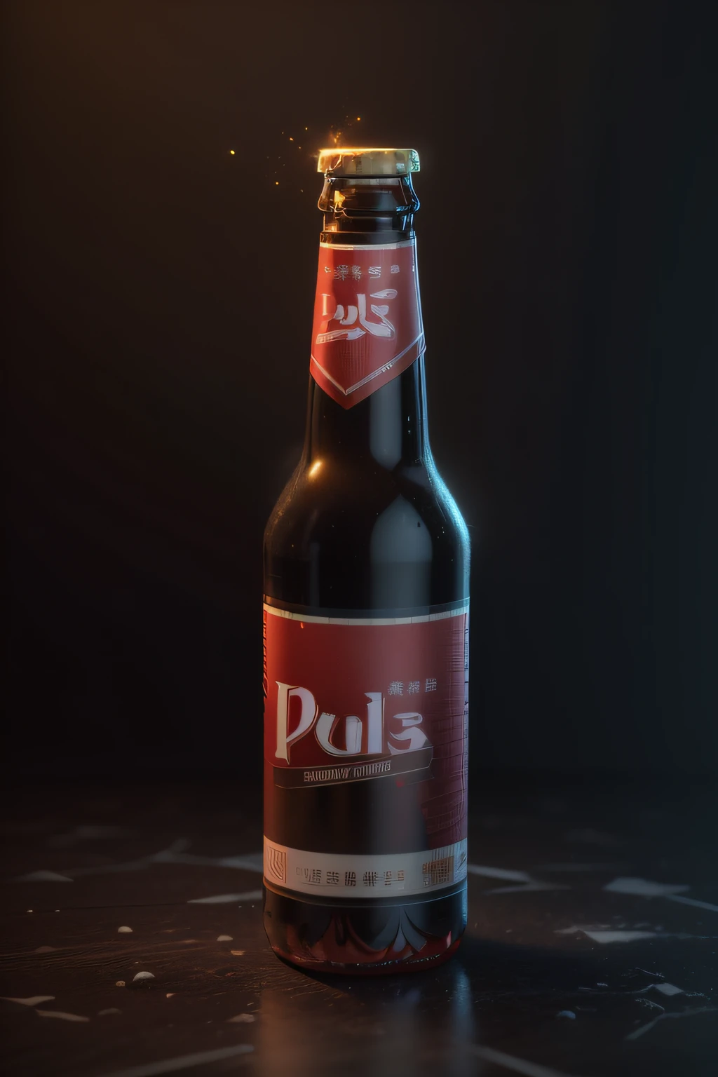 Product diagram of a wine bottle，tmasterpiece，Best quality at best，(Very detailed CG unity 8ak type paper)，(The highest quality)，(The best bottle noodles)，(The most fallen Mingxiang》，Chengmei socks with white beauty to go back and forth。Promulgation of the security system。The country is wild less around the feet of the gang and which excite limbs put.law(rose elements)，(Black Themes)，(with light glowing)，(particle effect)。,Isometric 3D, Octane rendering,Ray traching,