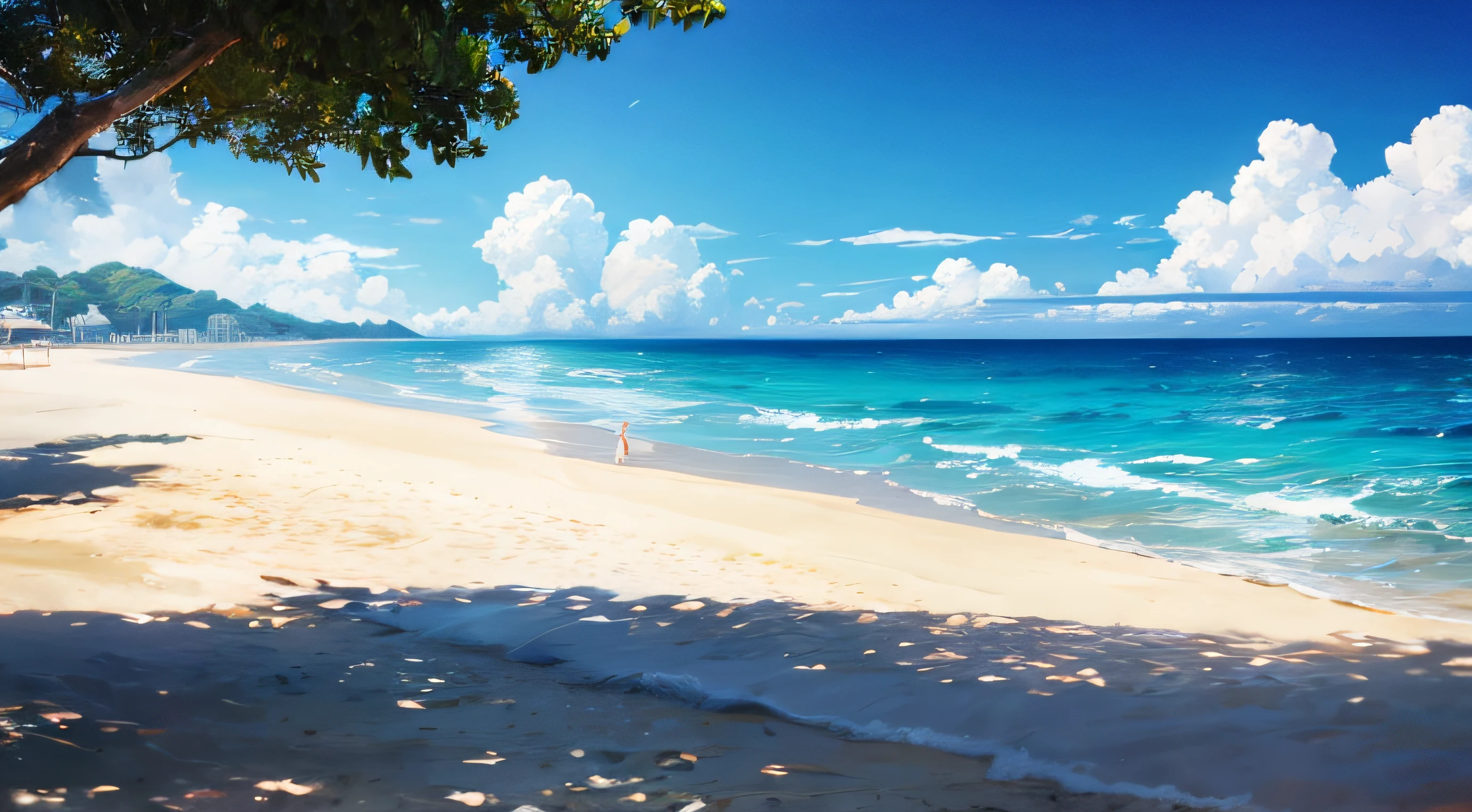 beach,clear sky, ,sea,