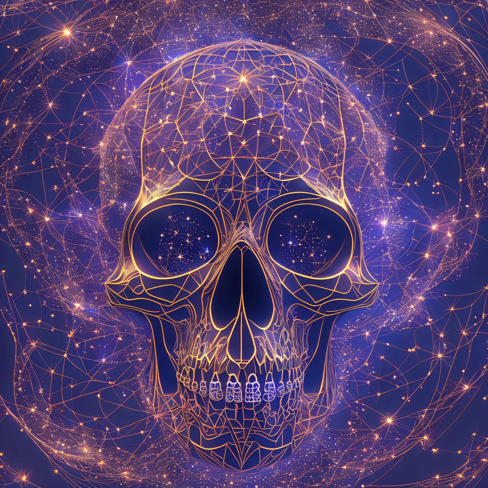 galaxias, spirals, space, Starcloud, stars, Smoke, glitters, intricately details, The shape of a 3D skull, full bodyesbian ,rendering by octane, Ultra photo realsisim , rendering by octane, 8K, uplit ,DreamlikeArt