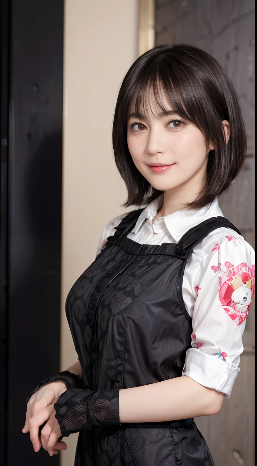 smile、((NSFW))、((camel toe))、((female organ:1.1))、beauty、8K、short cut hair、 (High chroma、best image quality:1.0)、 (very detailed and beautiful skin)、 (best image quality:1.1)、 (ultra high resolution:1.0)、cute, Super realistic high school girl, High school girl posing, japanese uniform, young gravure idol, japanese uniformを着て