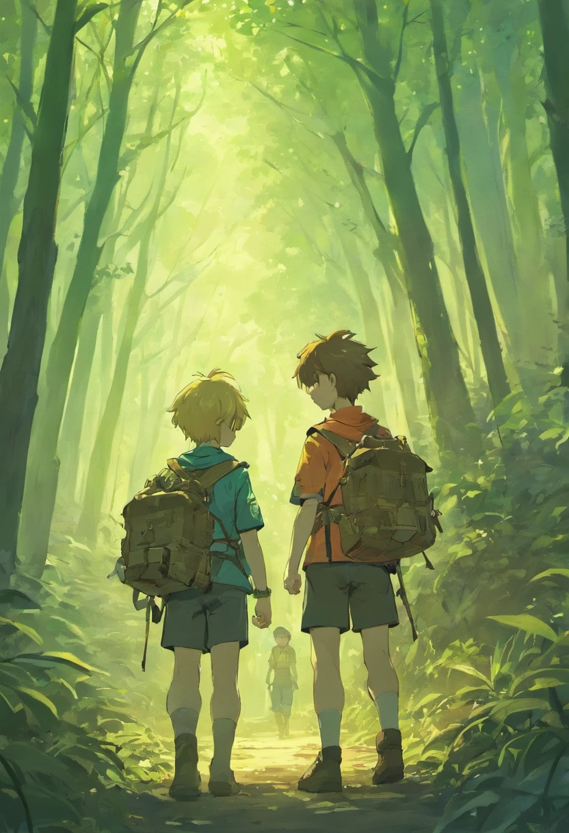 A s pathfinder scout vietnam brother and younger boy brother were lost in the forest in and see a tent the late afternoo