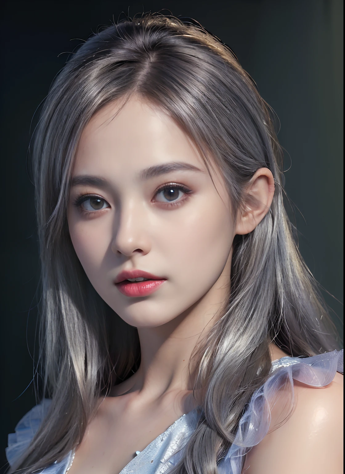 (masterpiece:1.7),(best quality:1.7),(ultra high res:1.4),(photorealistic:1.4),(realistic:1.4),(ultra detailed:1.4),(authentic skin texture:1.4),(detailed skin:1.4),(beautiful detailed deep eyes:1.4),(raw photo:1.3),
1girl, silver hair, shiny skin, dramatic lighting,cowboy shot,