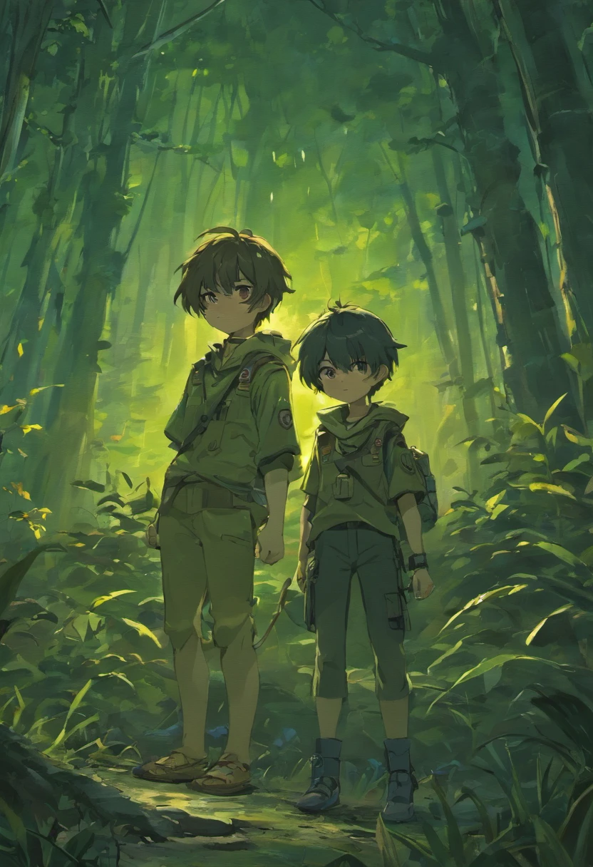 A s pathfinder scout vietnam brother protect younger boy brother were lost in the forest from the animals at night