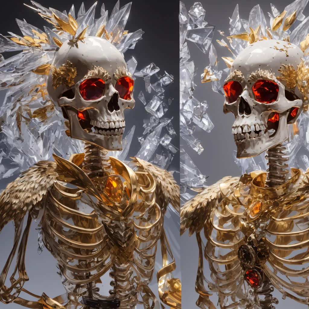 浅橘Skull 32K,Phoenix Immortal Demon Skeleton Realm, Chance encounter with Liu Hanshu,tmasterpiece, Better quality, Still photography,Muppet skeletons,There are terriers,Linen coarse cloth skeleton holding a puppet triceratops skeleton,The animal images are super vivid and cute,sprout,intelligent,Crayon texture light skeleton,200 Creativity,depth of fields,Puppet skeletons with orange-red furry,National style crystal skeleton circle,Flying nine-tailed fat skull flame ethereal toad star,Golden-black damask white rabbit fur bra,Fuchsia pink diamonds, Tulle burgundy diamond shin guard,Red Crystal Skull Explosion 1:900 miniatures,Front view,Pure transparency,Wear boxing gloves,Ice is permeable to gas,Film light and shadow,Panorama ultra-wide angle,extremely happy,The texture of the real person is delicate,Strong visual impact,Hyper-detailing,Dream crystal skeleton,Refined face,prettyeyes,high saturated,Wear reflective sunglasses with a thick gold thread,crystal-clear,Good sense of perspective,Light and shadow effects,16K smooth,The surface is not well lit,Fluttering black hair crystal skeleton,((Crystal skeleton))