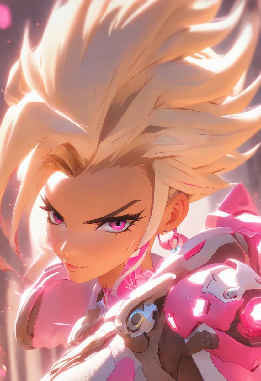 pink mercy form overwatch 2, cute