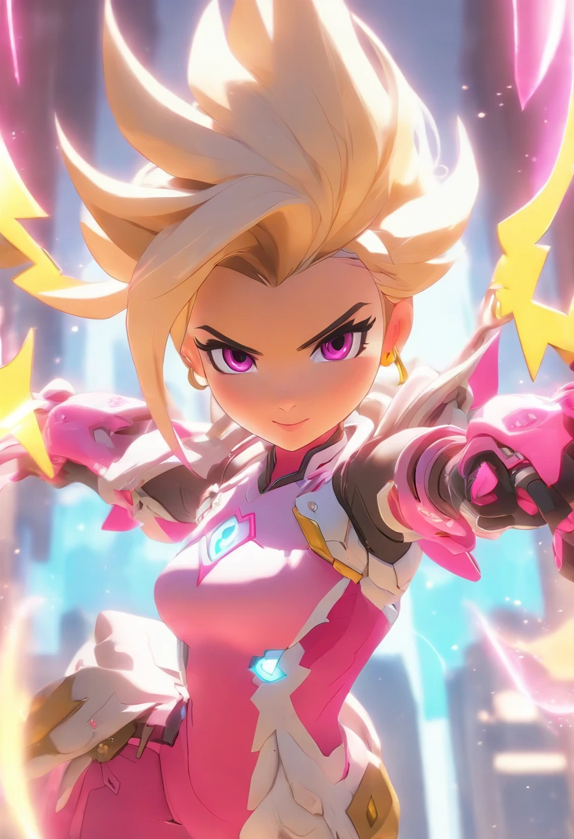pink mercy form overwatch 2, cute