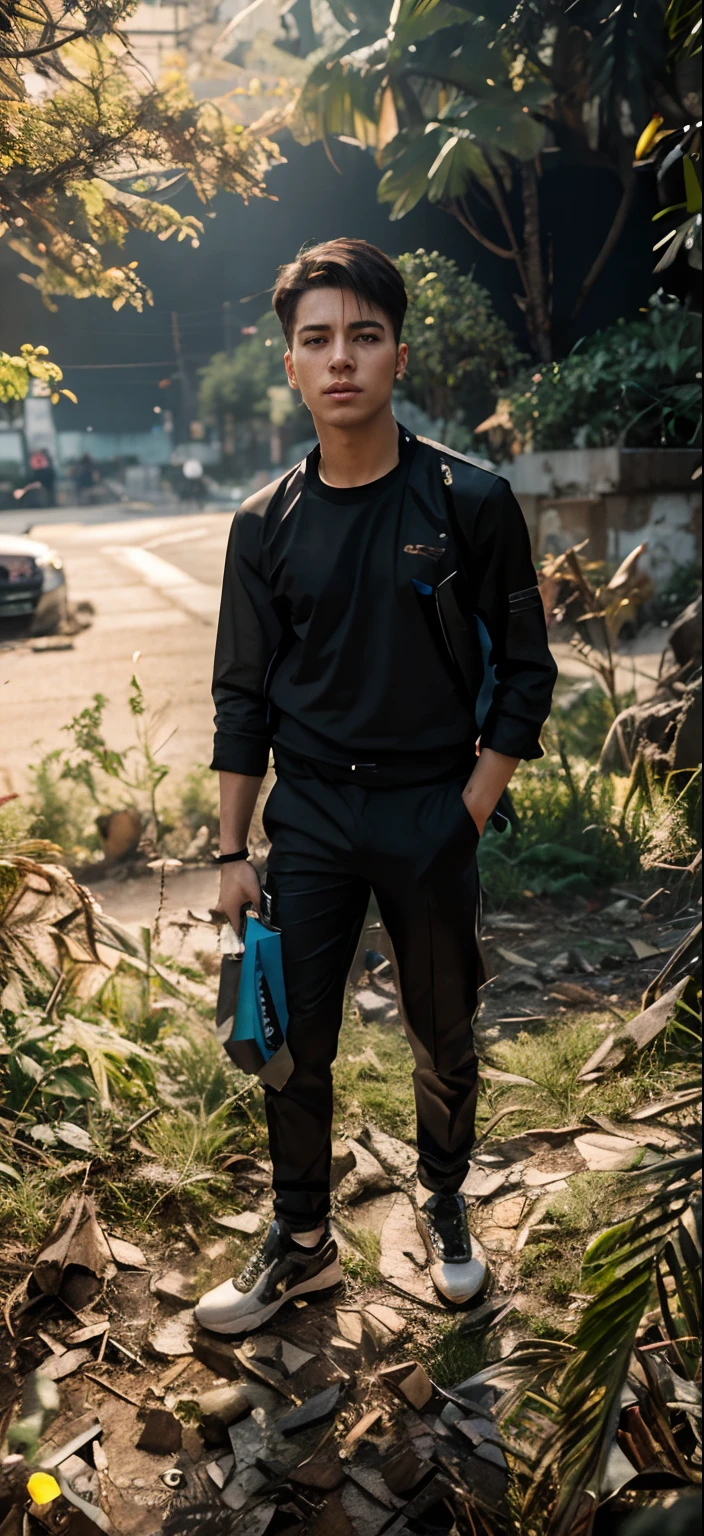 Cyberpunk handsome boy ultra realistic--4k
