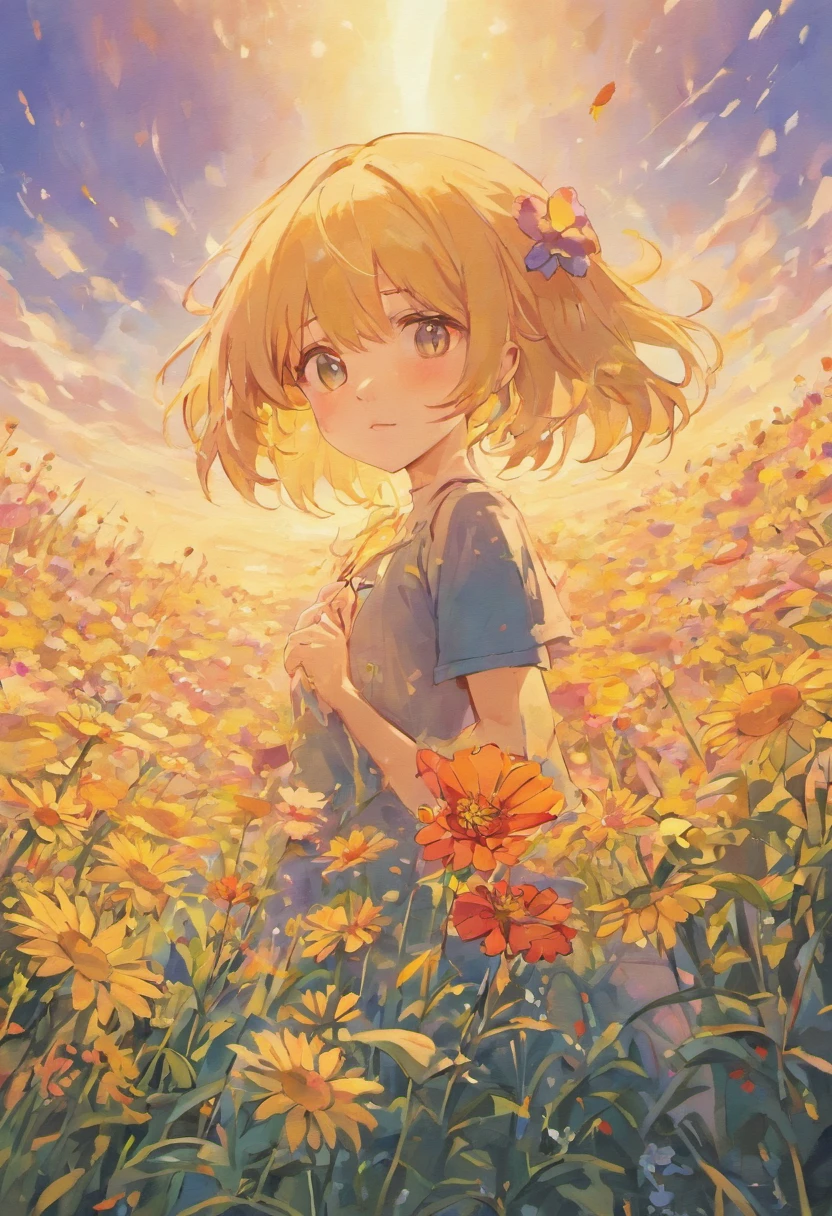 wildflowers,flower sea,Flowers of various colors,