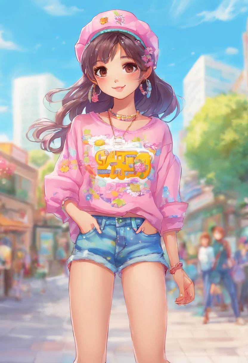 Mia Khalid’s, crop-top, daisy dukes