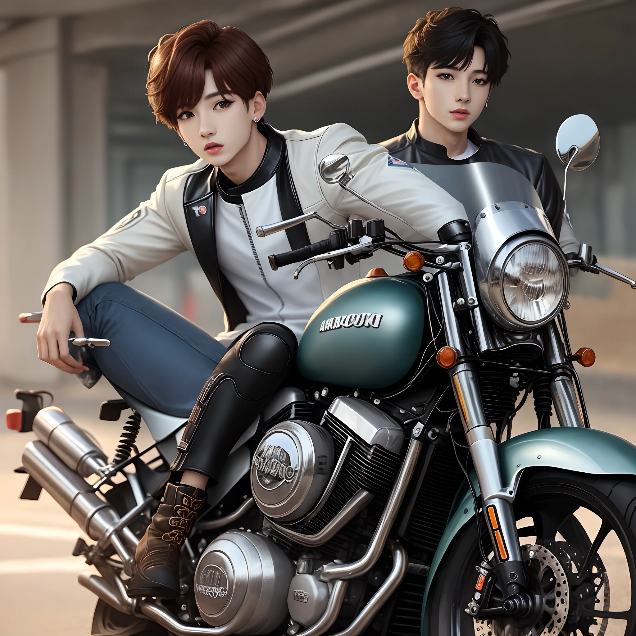 Jungkook de moto