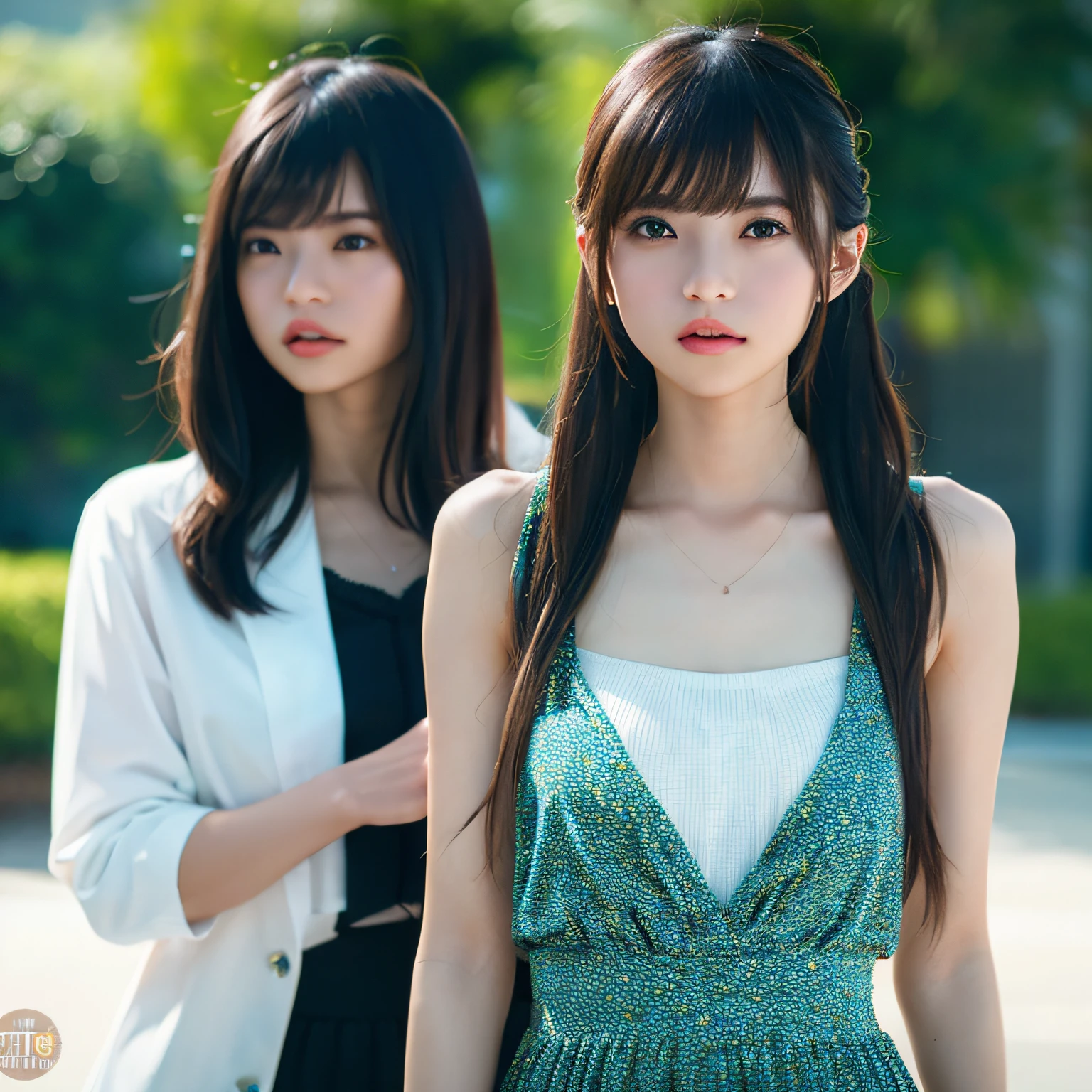 2 girls in、Beautiful mature college girl、Track attire、Outside Track Field、((Slimed、小柄))、Photorealsitic、a picture、masterpiece、reallistic、真实感、photorealisim、High contrast、Artstation 8K HD Trending Photorealistic Digital Art HD High Definition Detailed Realistic、detaileds, Skin Texture, ultra-detailliert, realistic skin textures, armature, top-quality, 超A high resolution, (Photorealsitic:1.4),, hight resolution, detaileds, Raw photo, Sharp Re, Lee-Jeffries Nikon D850 Film Stock Photo 4 Kodak Portra 400 Camera F1.6 lenses Rich colors Hyper Realistic Vibrant textures Dramatic lighting Unreal Engine Trendy at ArtStation Cinestir 800,full body Esbian、Smaller chest、
