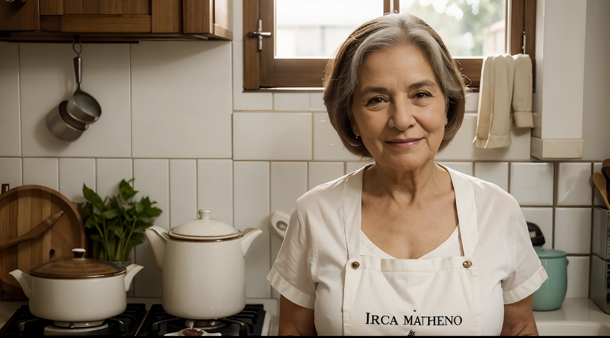 there is a woman standing in a kitchen holding a martini, sandra chevier, malika favre, drinking a martini, 35 year brazilian mother, by Nándor Katona, by Fernando Gerassi, in the kitchen, by Felipe Seade, inspired by Maria Helena Vieira da Silva, caroline gariba, sao paulo, cooking, mixing drinks