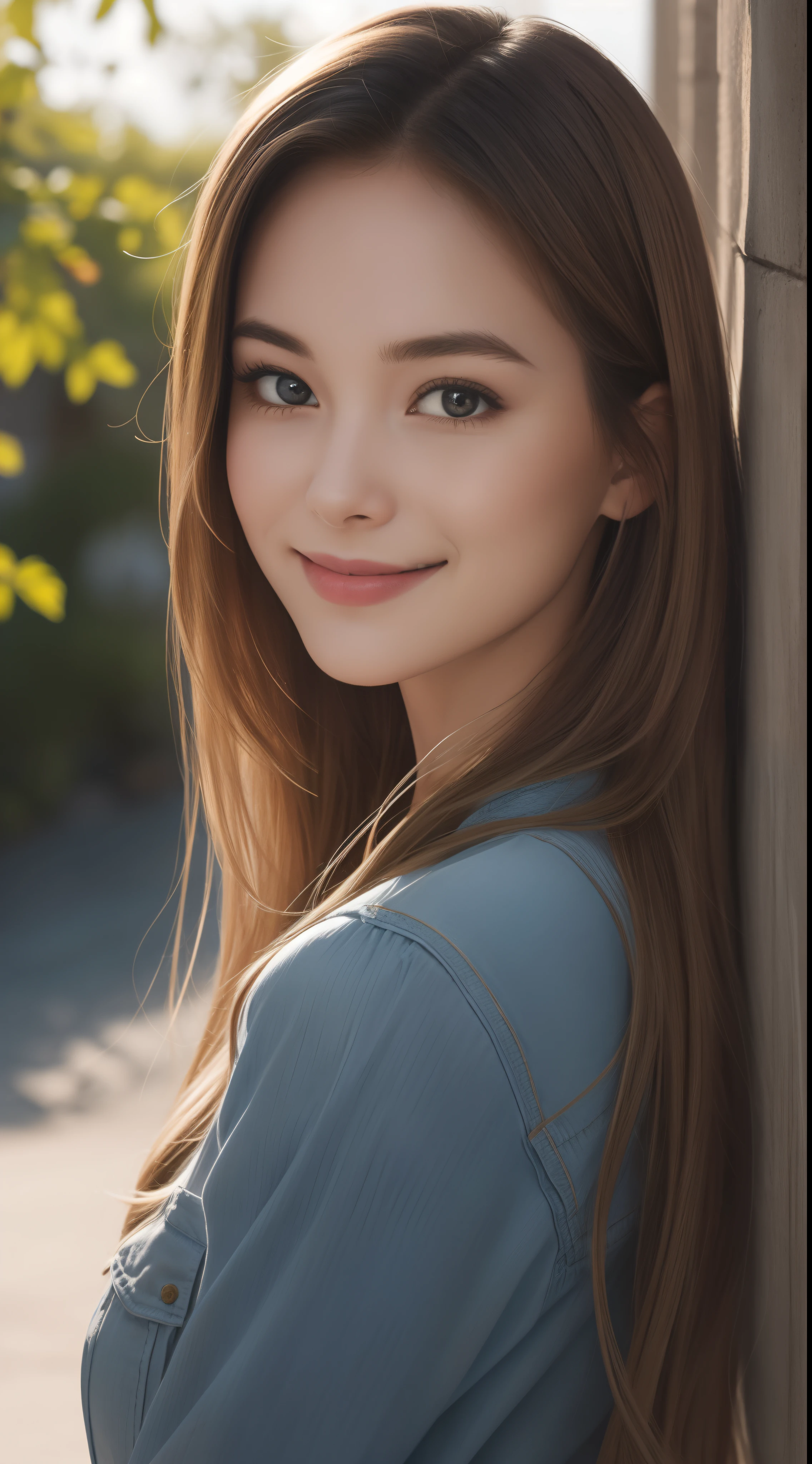 "Indulge your senses in the full-bodied beauty of a 20-year-old woman, smiling shyly with her mouth closed, depicted in breathtaking works of art. Each piece is a masterpiece of visual depiction. beautiful and unique, with many styles and variations that express the beauty of the human form. Vibrant colors and clear details are displayed in the highest image quality of 8k, making it a work of art come to life. Let depth of field add a sense of depth and dimension to each stunning composition."