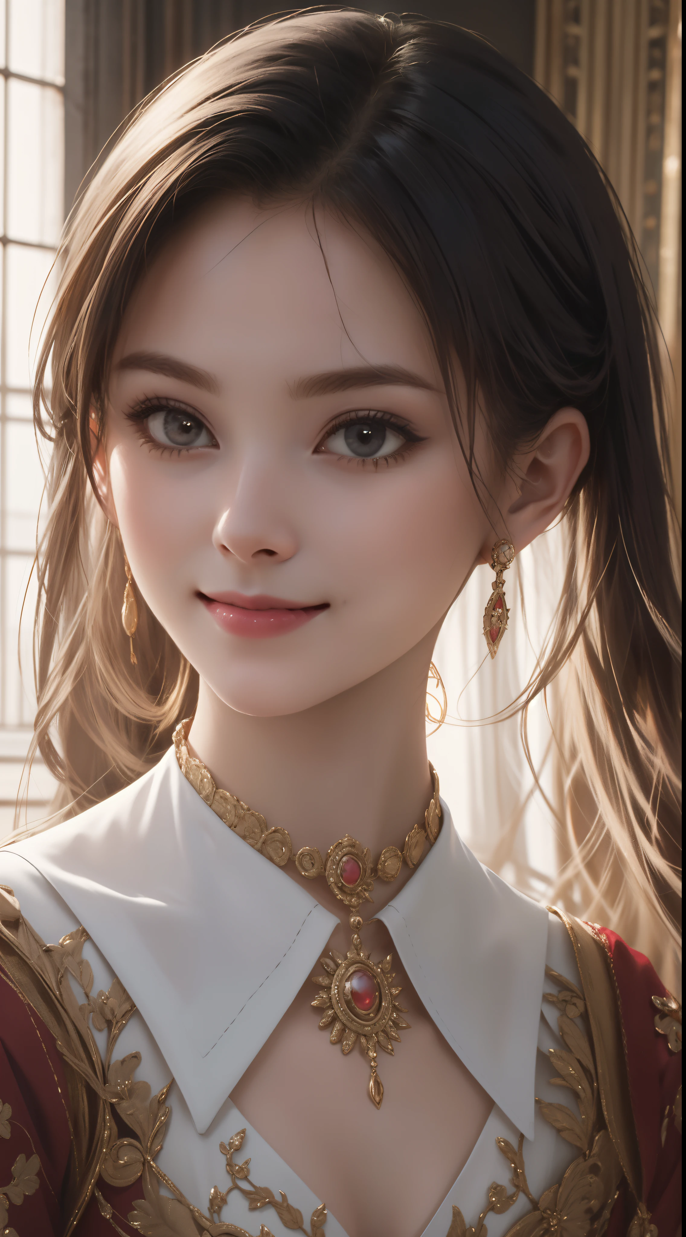 "Indulge your senses in the full-bodied beauty of a 20-year-old woman, smiling shyly with her mouth closed, depicted in breathtaking works of art. Each piece is a masterpiece of visual depiction. beautiful and unique, with many styles and variations that express the beauty of the human form. Vibrant colors and clear details are displayed in the highest image quality of 8k, making it a work of art come to life. Let depth of field add a sense of depth and dimension to each stunning composition."