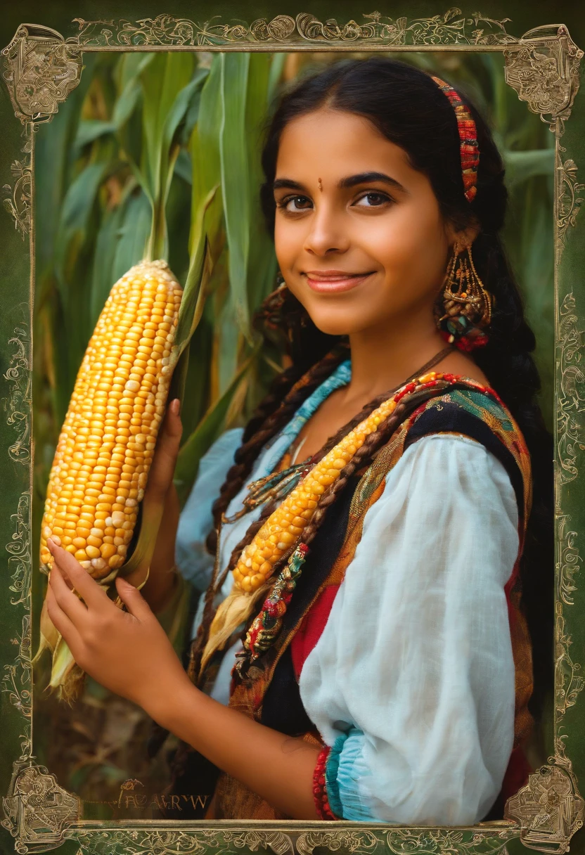 Chipi girl holding corn