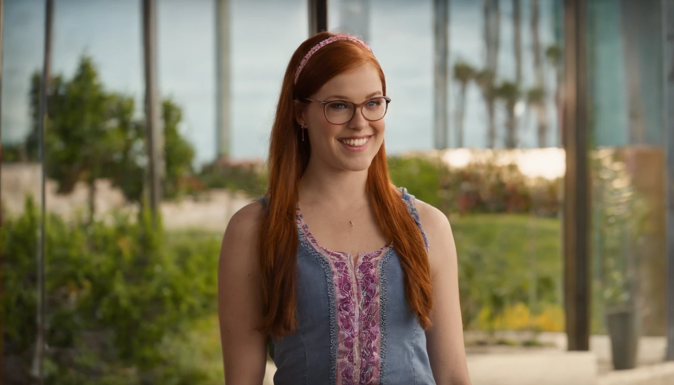Name: Allison,
Age: 24
Ethnicity: American, from Corpus Christi, Texas,
Physical Appearance: Allison is a redhead with glasses. She is about 5'5" and has a slim build, buxom. Allison is watching fast-food commericials in front of the tv, she is wearing a pink tank top and blue jean shorts and flip flops. her hair is in pigtails.