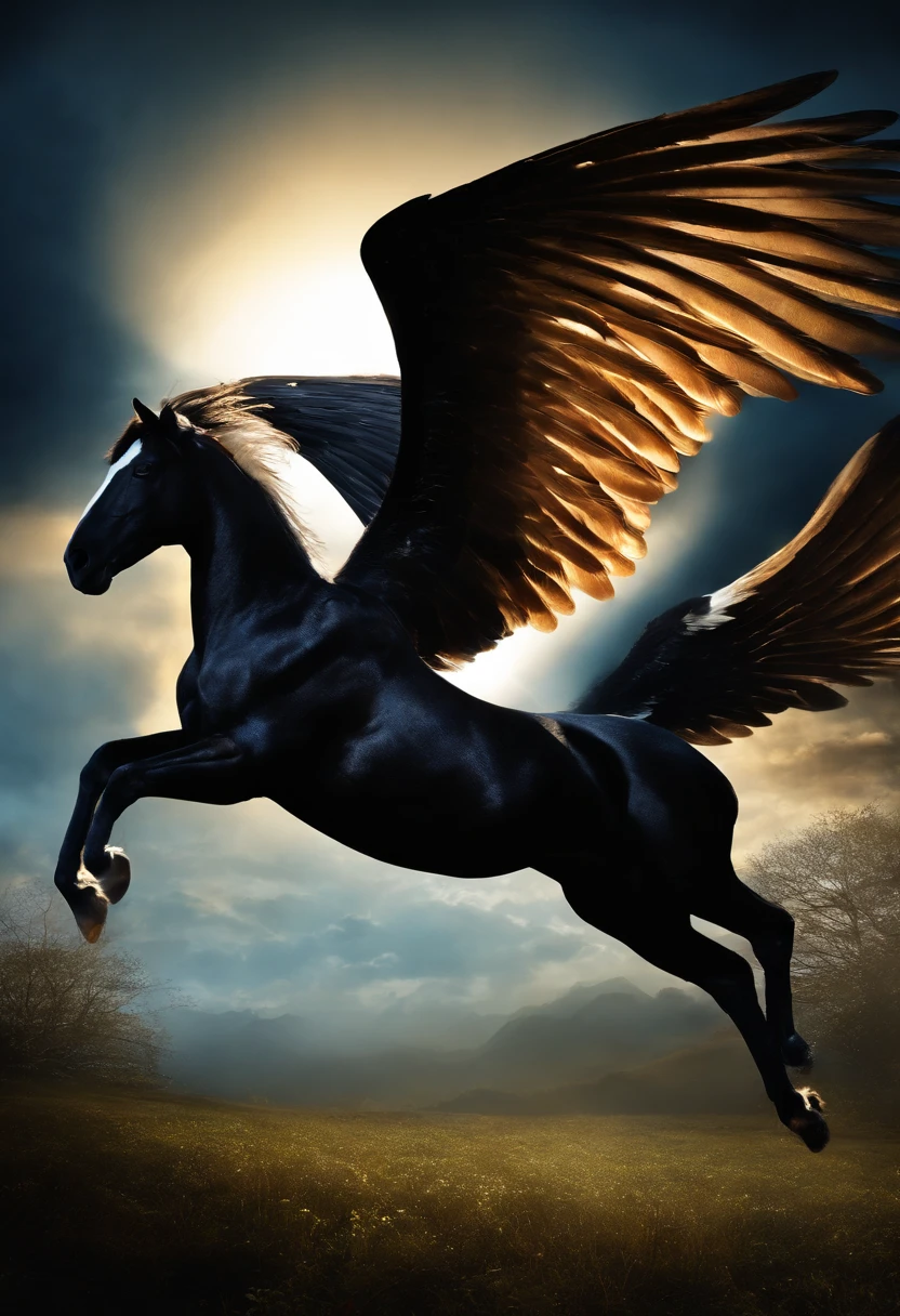 Flying black horse in aroe jari cave