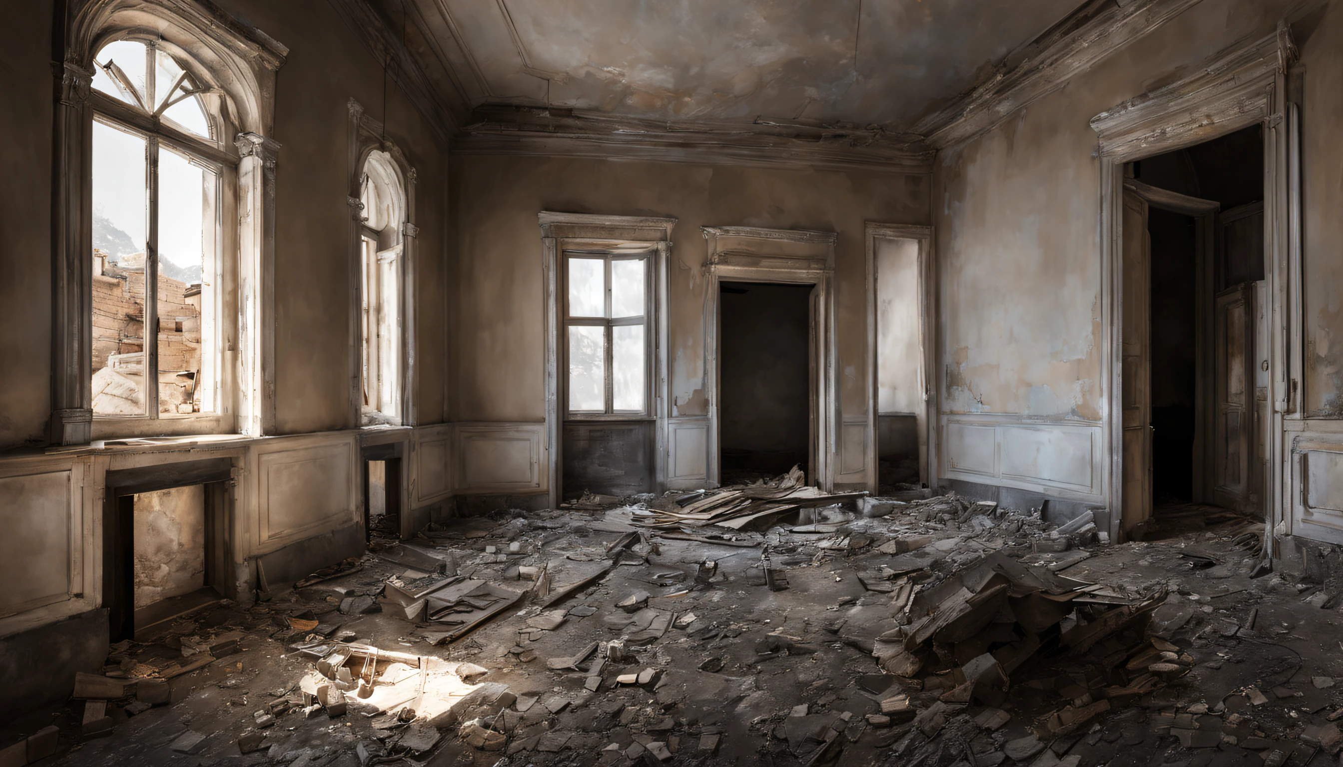 Been to Ukraine. Russian bomb destroyed residential building, matando pessoas. House Ruins and Death - Aftermath of War and Russian Aggression, fotografia de arte: 4 criativos, Expressivo, unique, alta qualidade, DSLR Canon EOS 5D Mark IV, Abertura f/5.6, Velocidade do obturador 1/125 segundos, ISO 100 , Adobe Photoshop, Premiado, Estilo Glibatree, experimental techniques, Perspectivas inusitadas, attention to detail::3 borrado, Escuro, Inspirado::-2, Escalas iridescentes e luminescentes, breathtaking beauty, pure perfection, Divine Presence, unforgettable , atordoante, Breath-taking breath of beauty, volumetric light, Ter, raios, cores vivas refletem, perfect composition, Beautiful Image Rendering Trends Intricately Detailed Octane Art Station, 8k artistic photography, arte conceitual fotorrealista, Kinematic Volumetric Perfect Natural Soft Light, Chiaroscuro, award-winning photography, master part, Raphael, Caravaggio, Greg Rutkowski, bipe, Beksinski, Giger