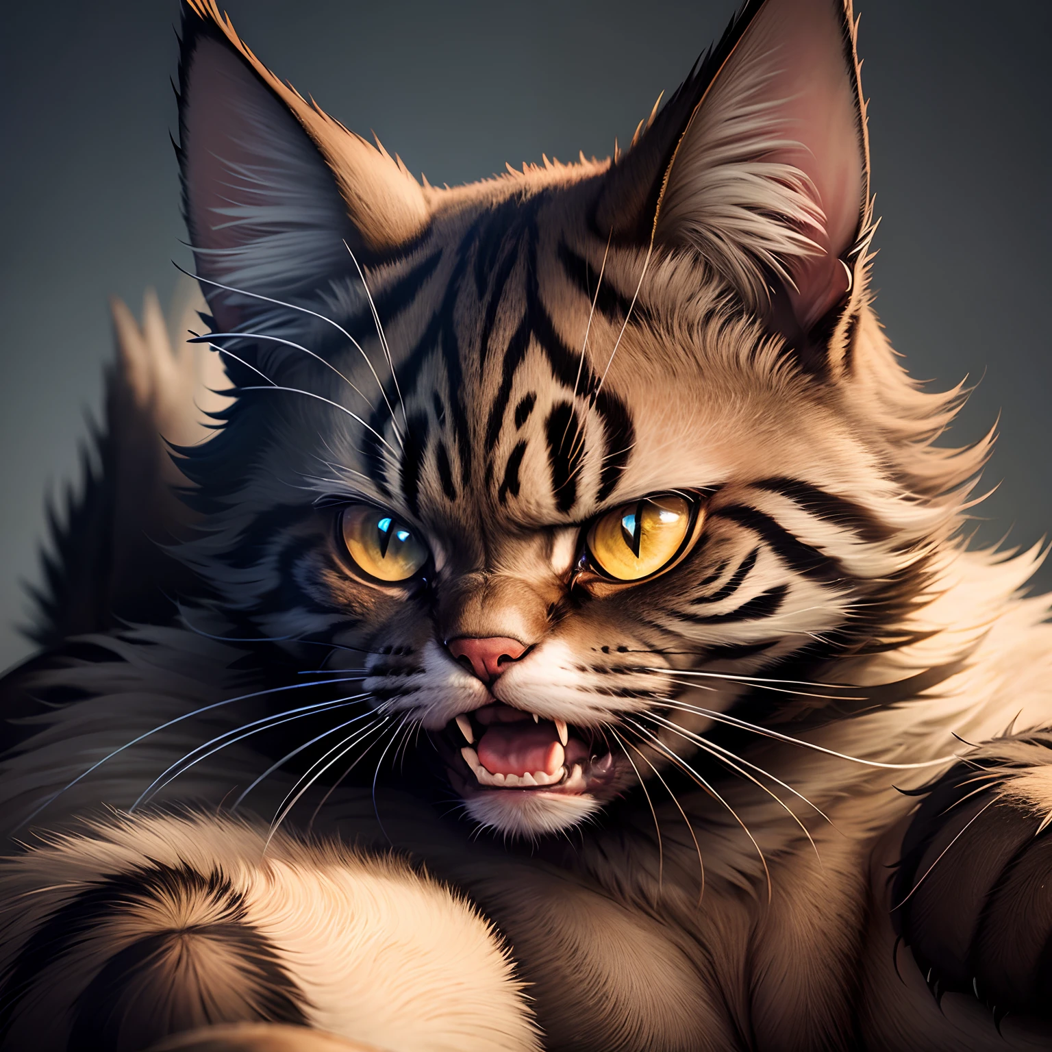 angry cat